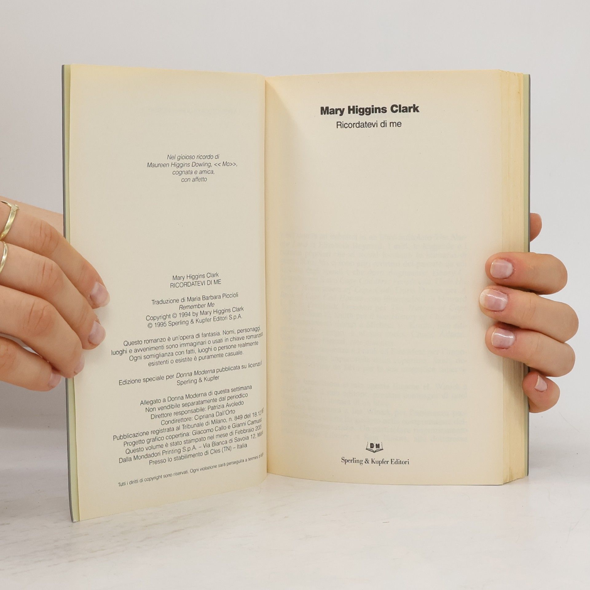 Mary Higgins Clark Ricordatevi di me