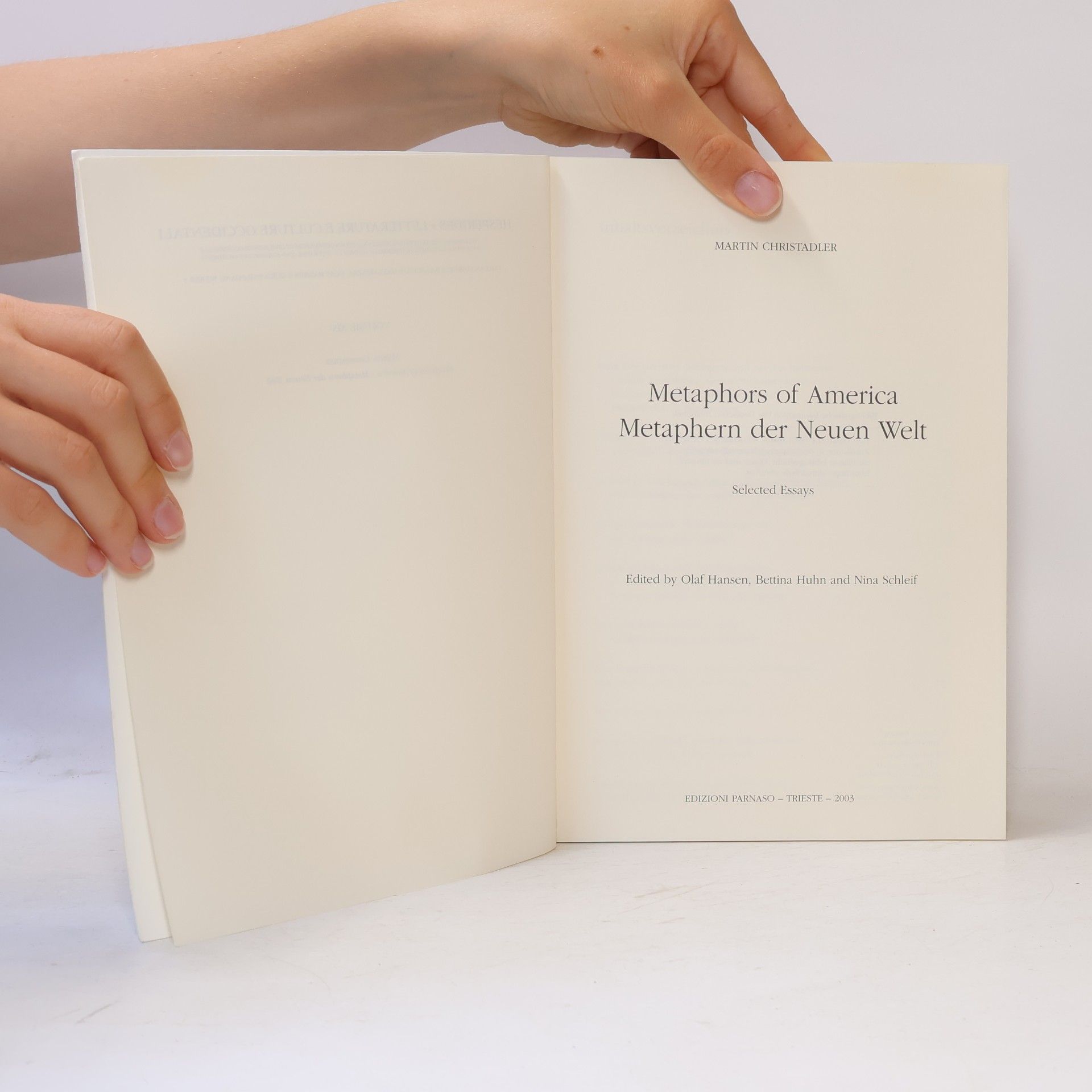 Martin Christadler Hesperides • Letterature e Culture Occidentali: Metaphors of America