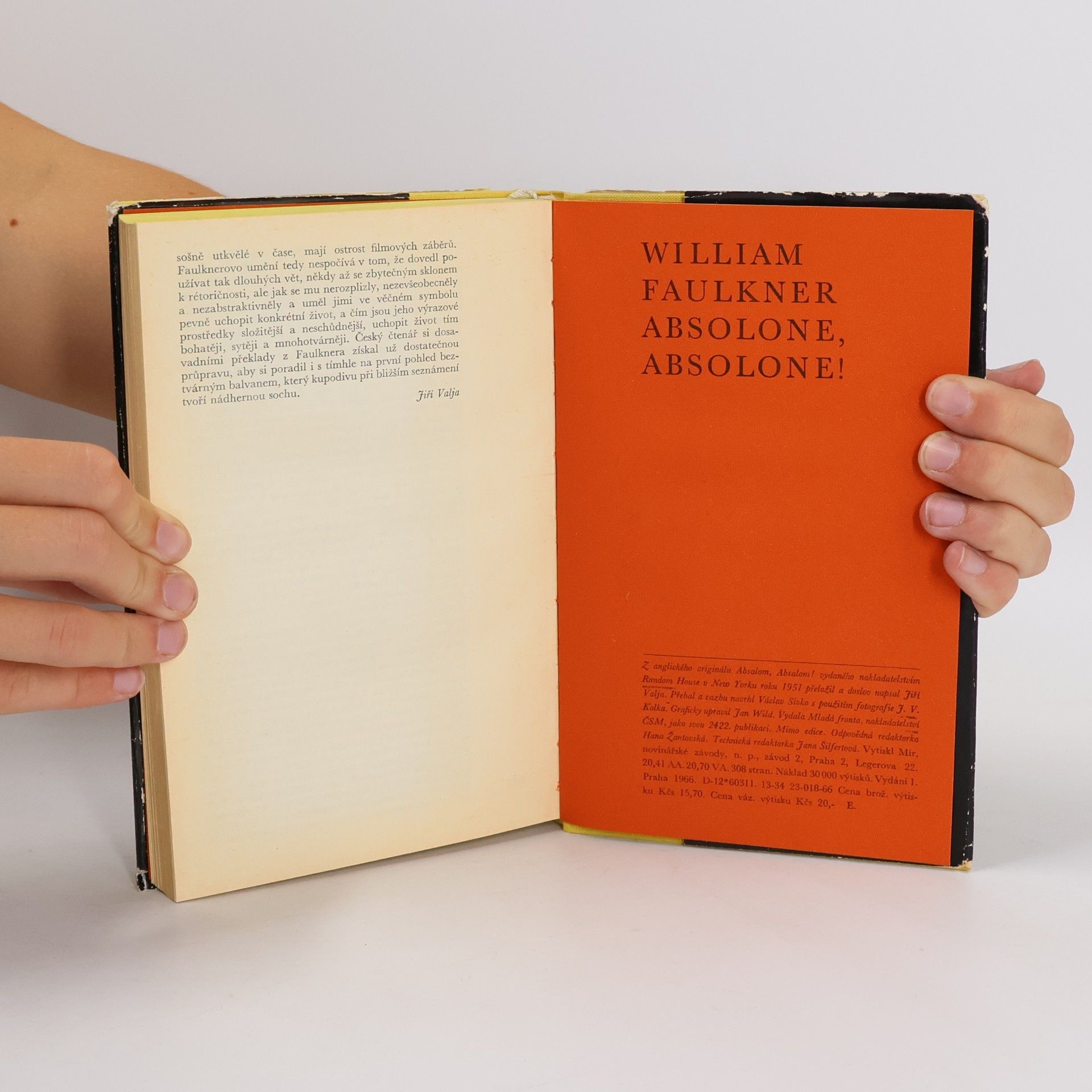 William Faulkner Absolone, Absolone!