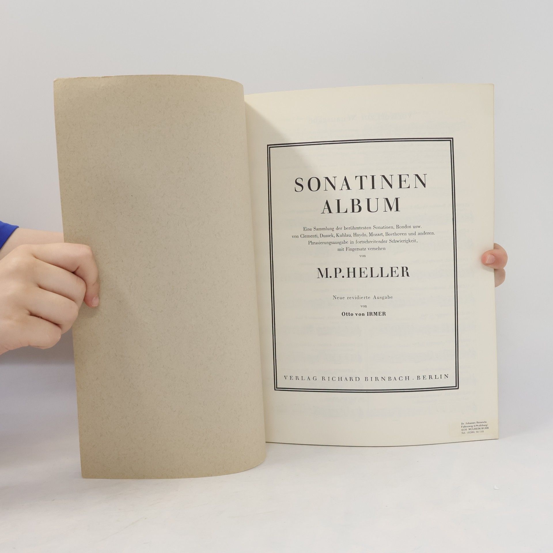 M. P. Heller Sonatinen-Album. Band I
