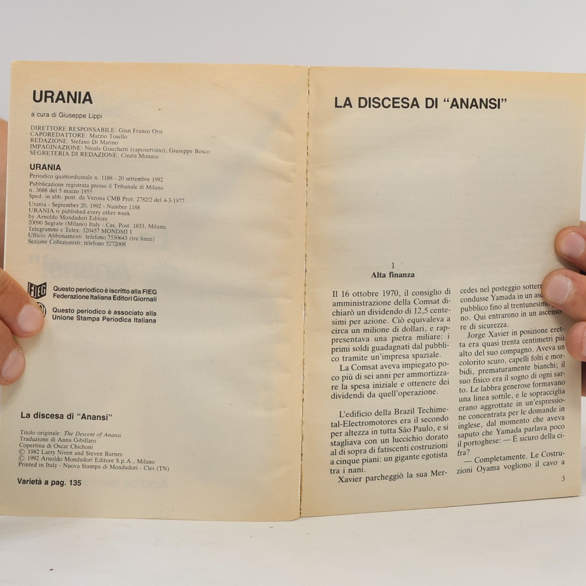Larry Niven La discesa di "Anansi"
