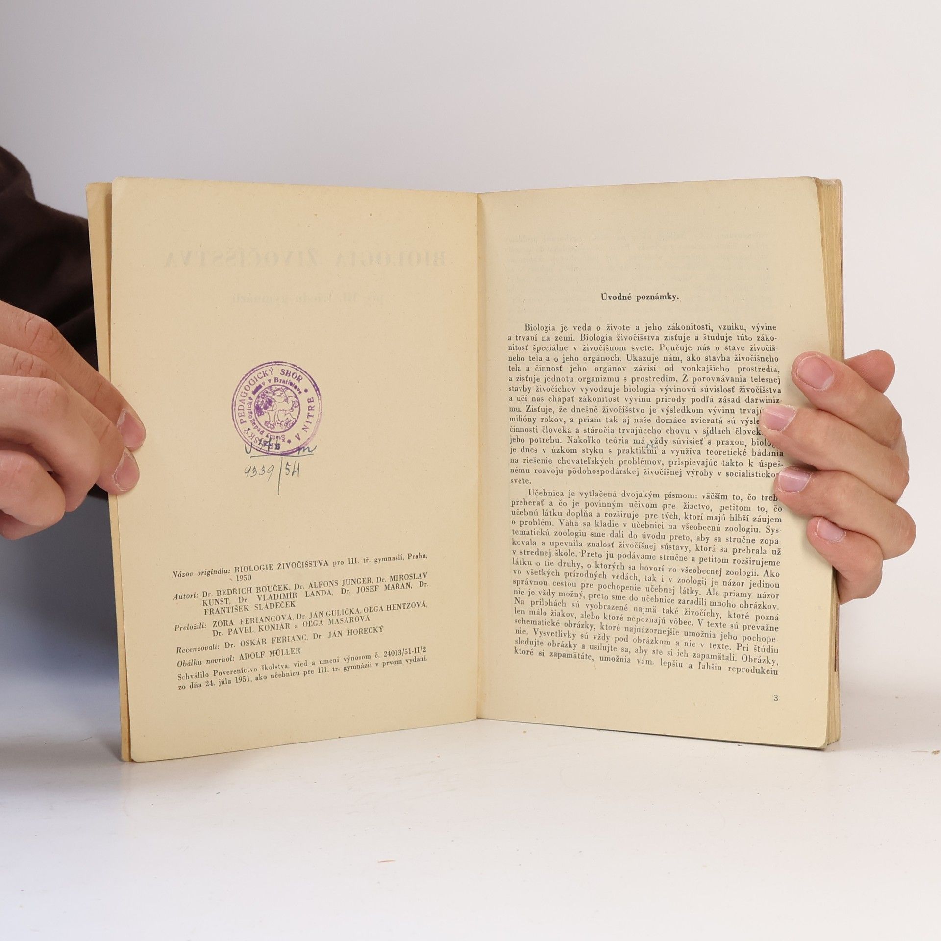 Autorenkollektiv Biologia živočíšstva pre III. triedu gymnázií