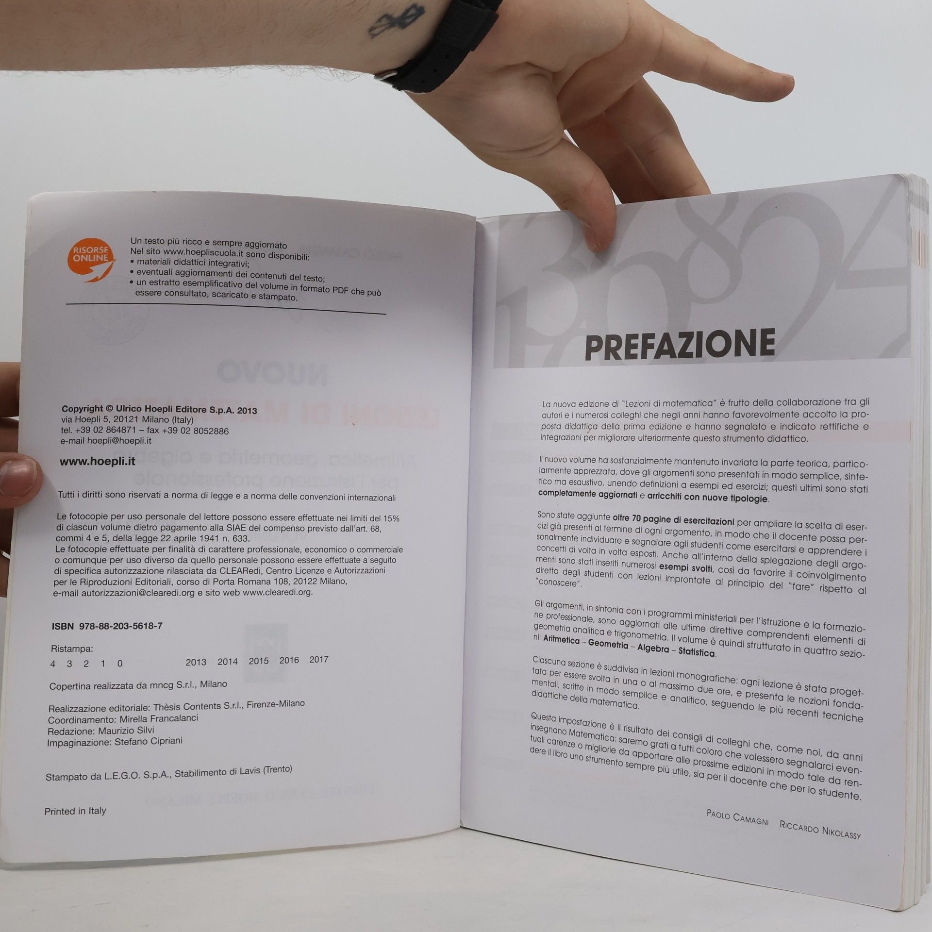 Paolo Camagni Nuovo lezioni di matematica
