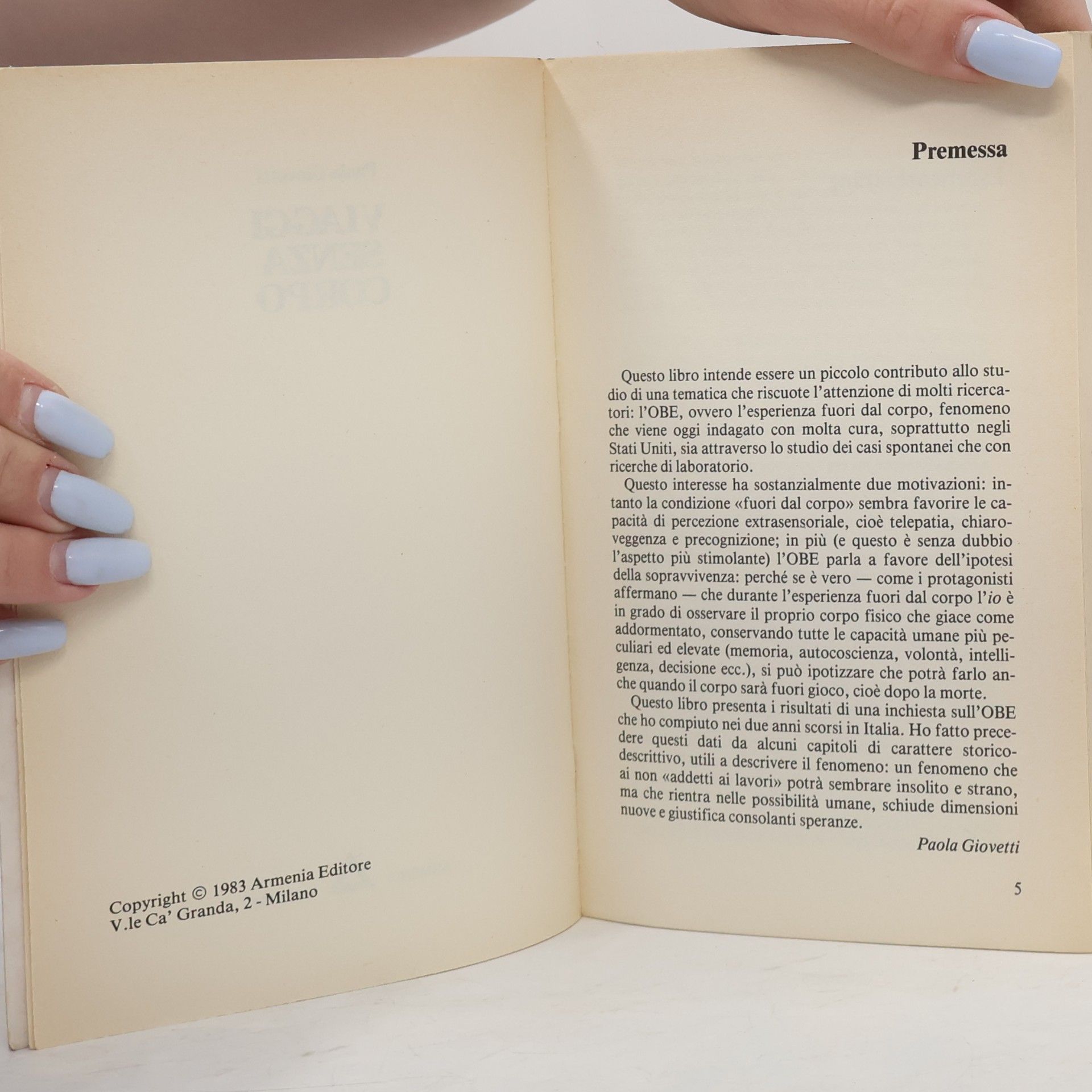 Paola Giovetti Viaggi senza corpo