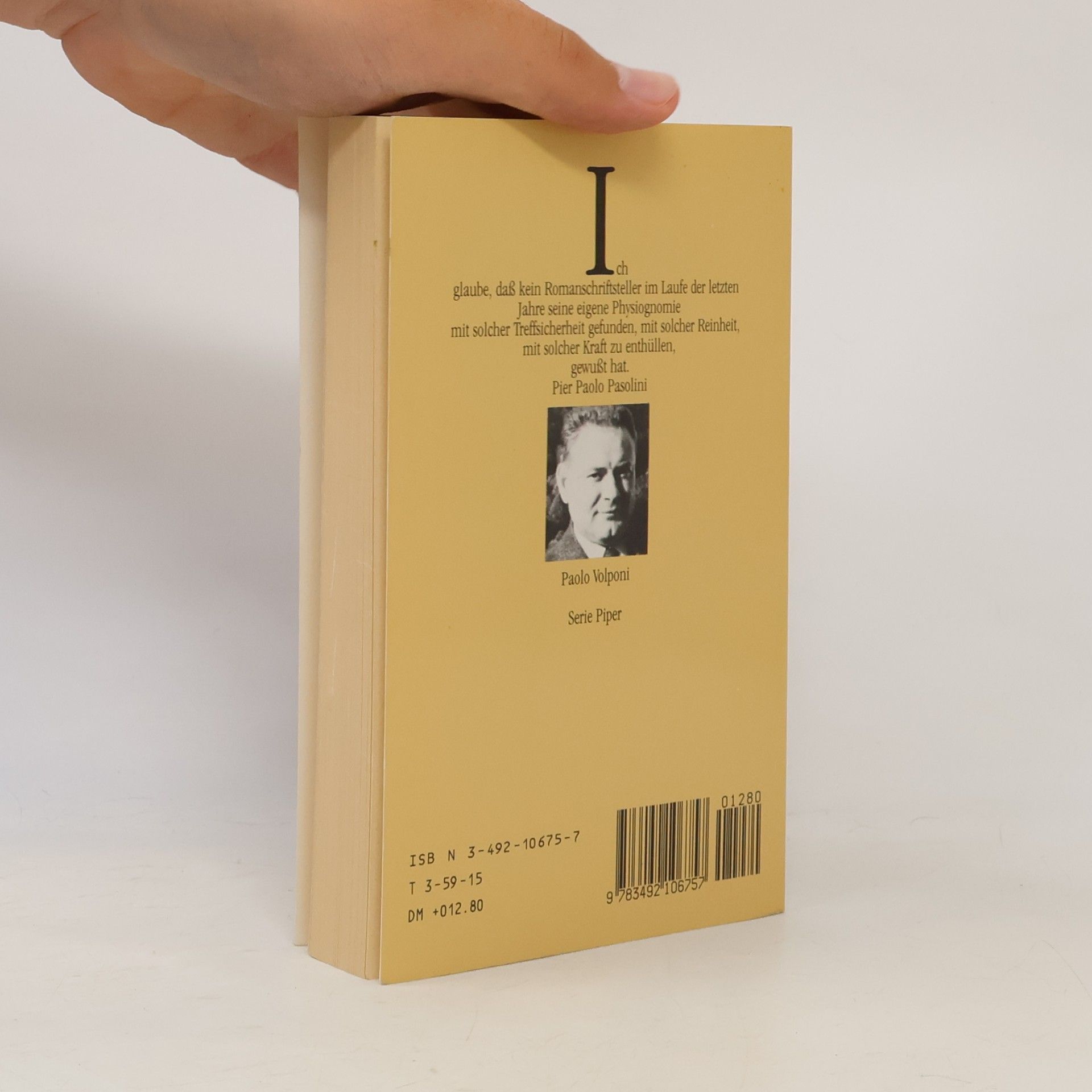 Paolo Volponi Ich, der Unterzeichnete