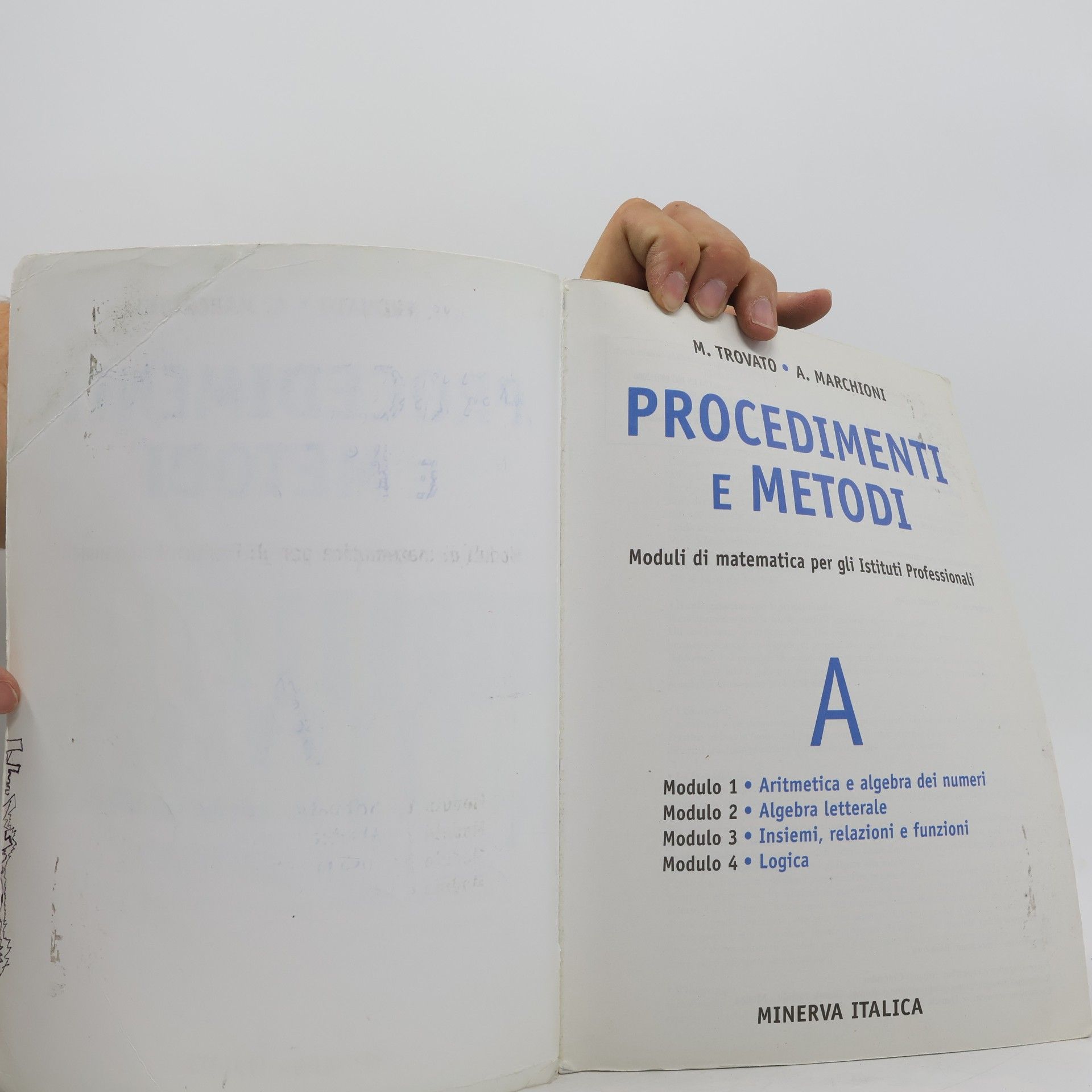 M. Trovato Procedimenti e metodi Moduli di matematica per gli Istituti Professionali Modulo 1 Aritmetica e algebra dei numeri Modulo 2 Algebra letterale Modulo 3 Insiemi, relazioni e funzioni Modulo 4 Logica