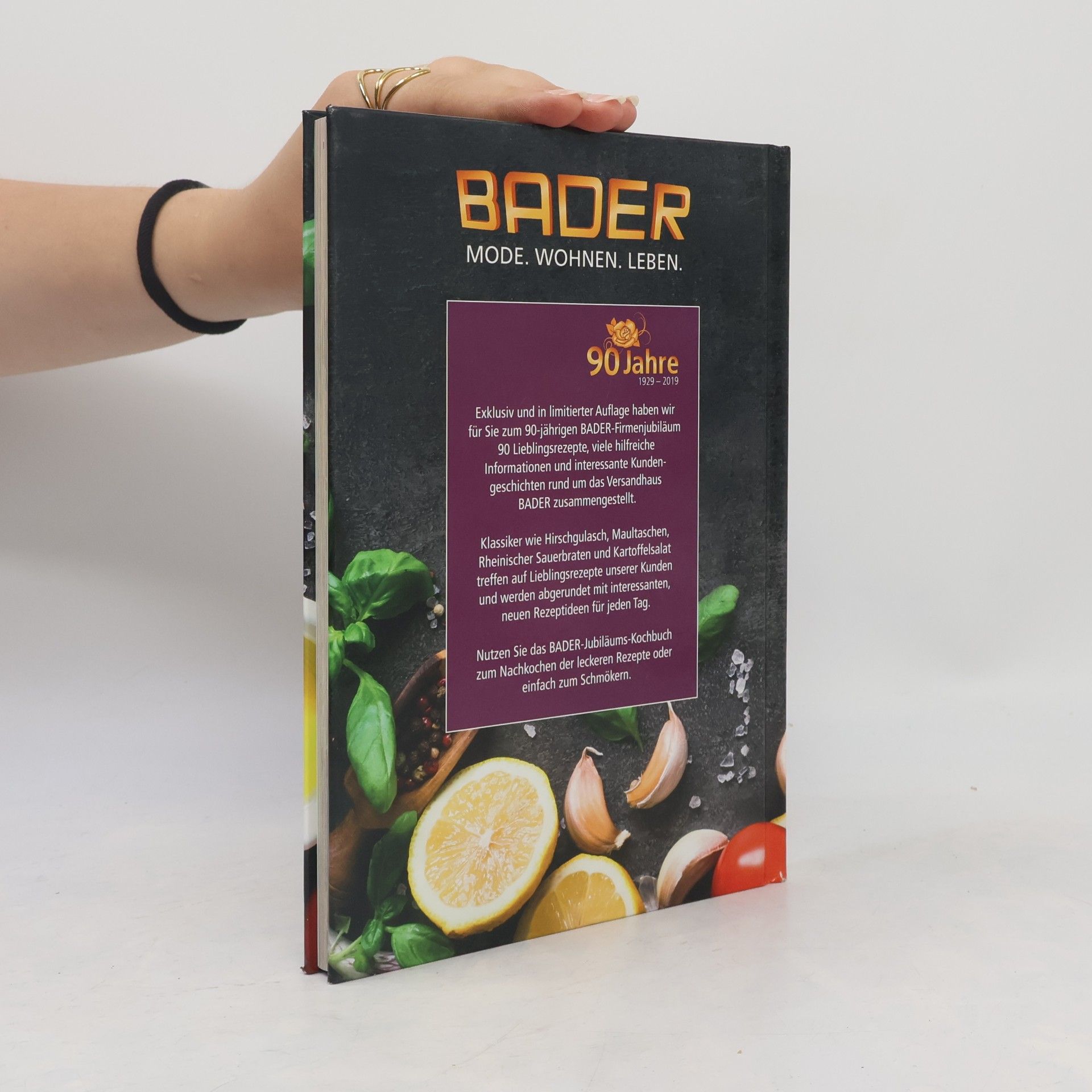 Autorenkollektiv Das BADER-Jubiläums-Kochbuch. Ein Versandhus 90 Lieblingsgerichte