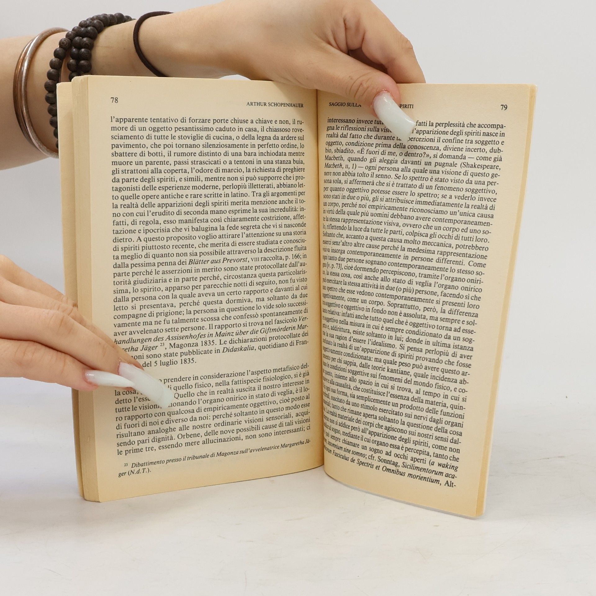 Arthur Schopenhauer Saggio sulla visione degli spiriti