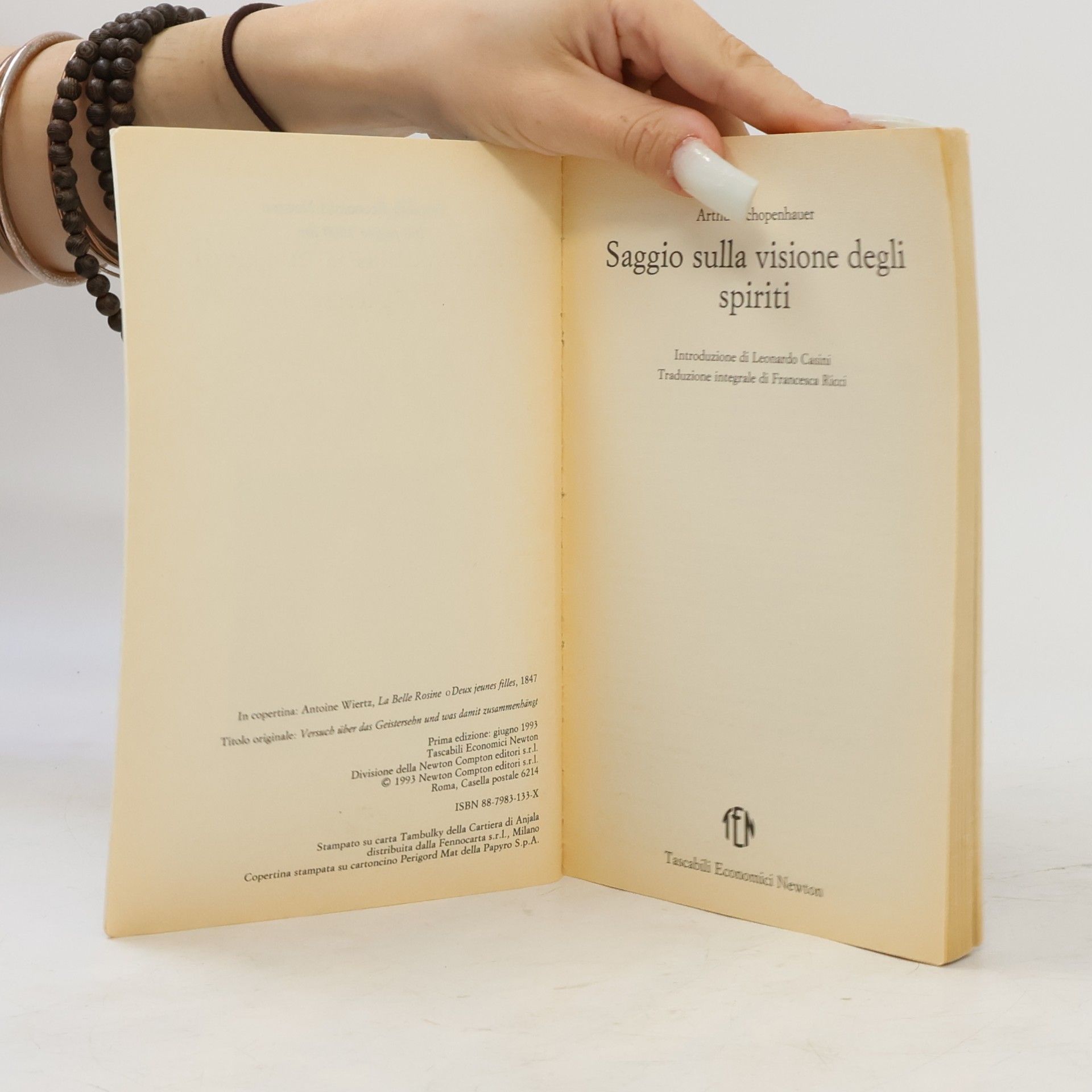 Arthur Schopenhauer Saggio sulla visione degli spiriti
