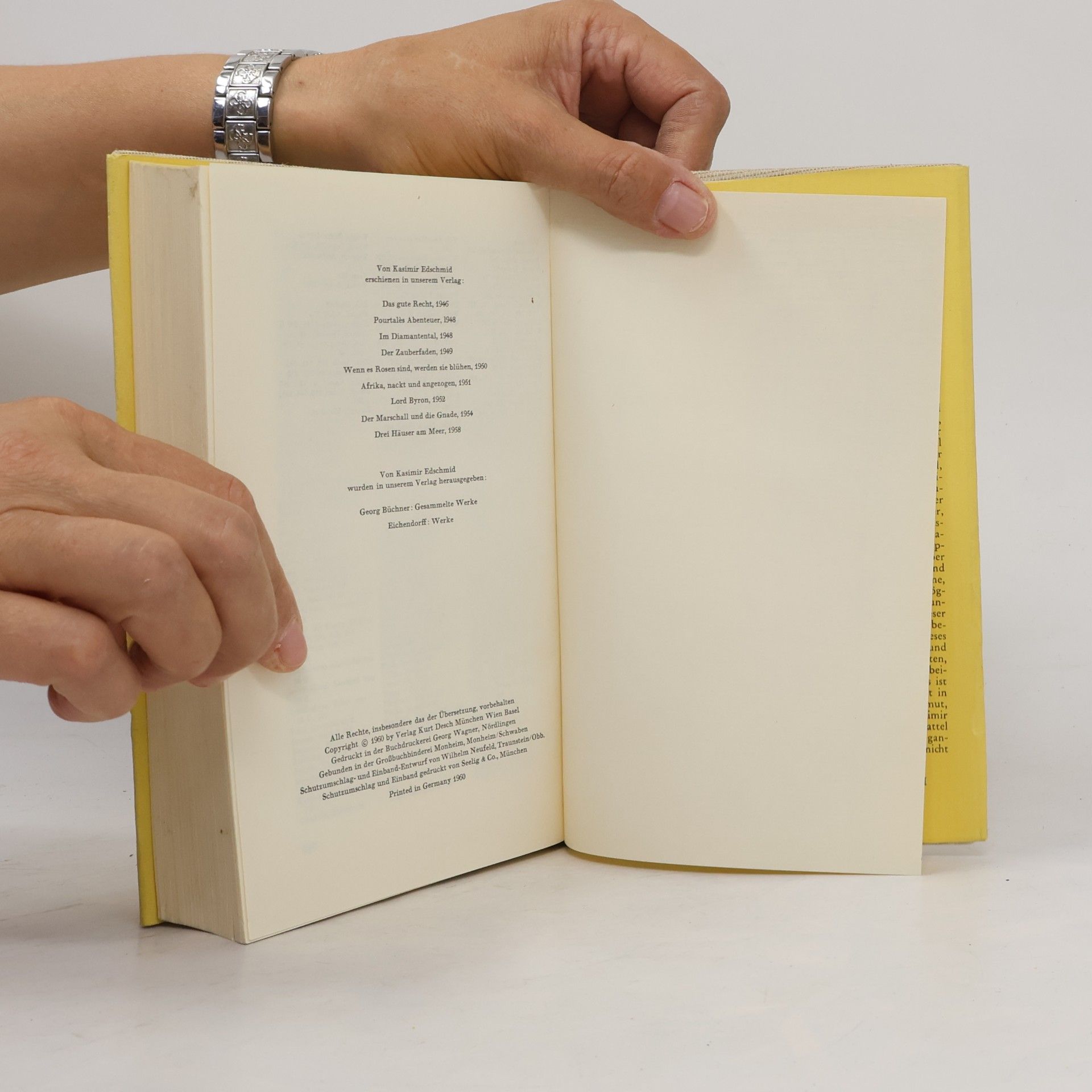 Kasimir Edschmid Tagebuch 1958-1960