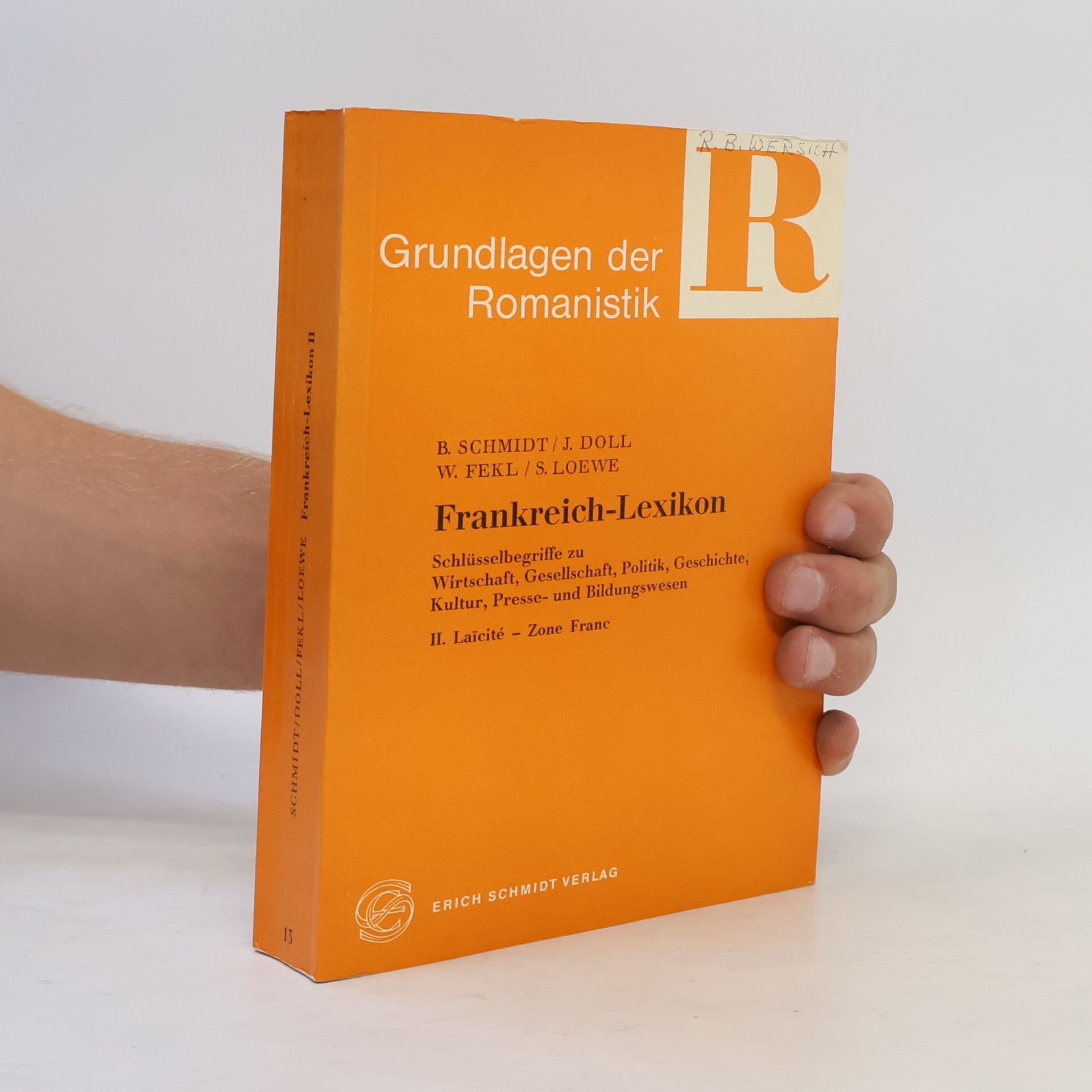 Bernhard Schmidt-Ruhe Frankreich-Lexikon