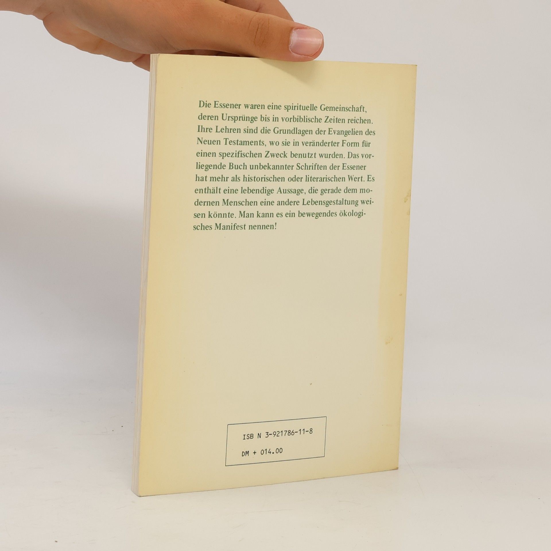 Edmund Bordeaux Szekely Die unbekannten Schriften der Essener - Buch 2