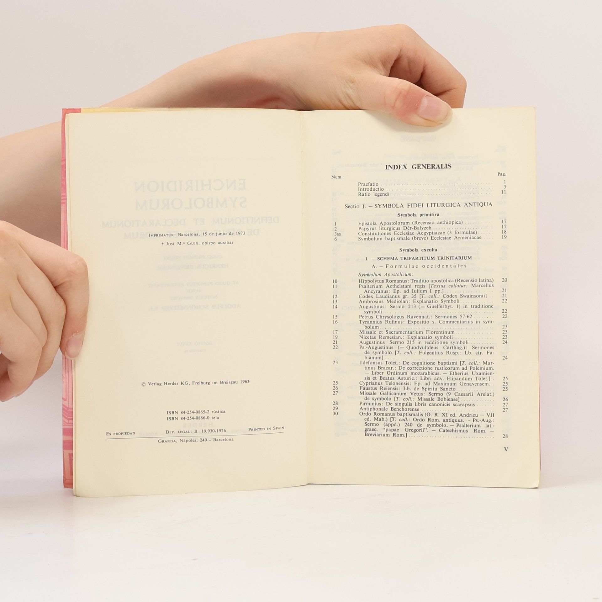 Enrique Denzinger Enchiridion symbolorum definitionum et declarationum de rebus fidei et morum