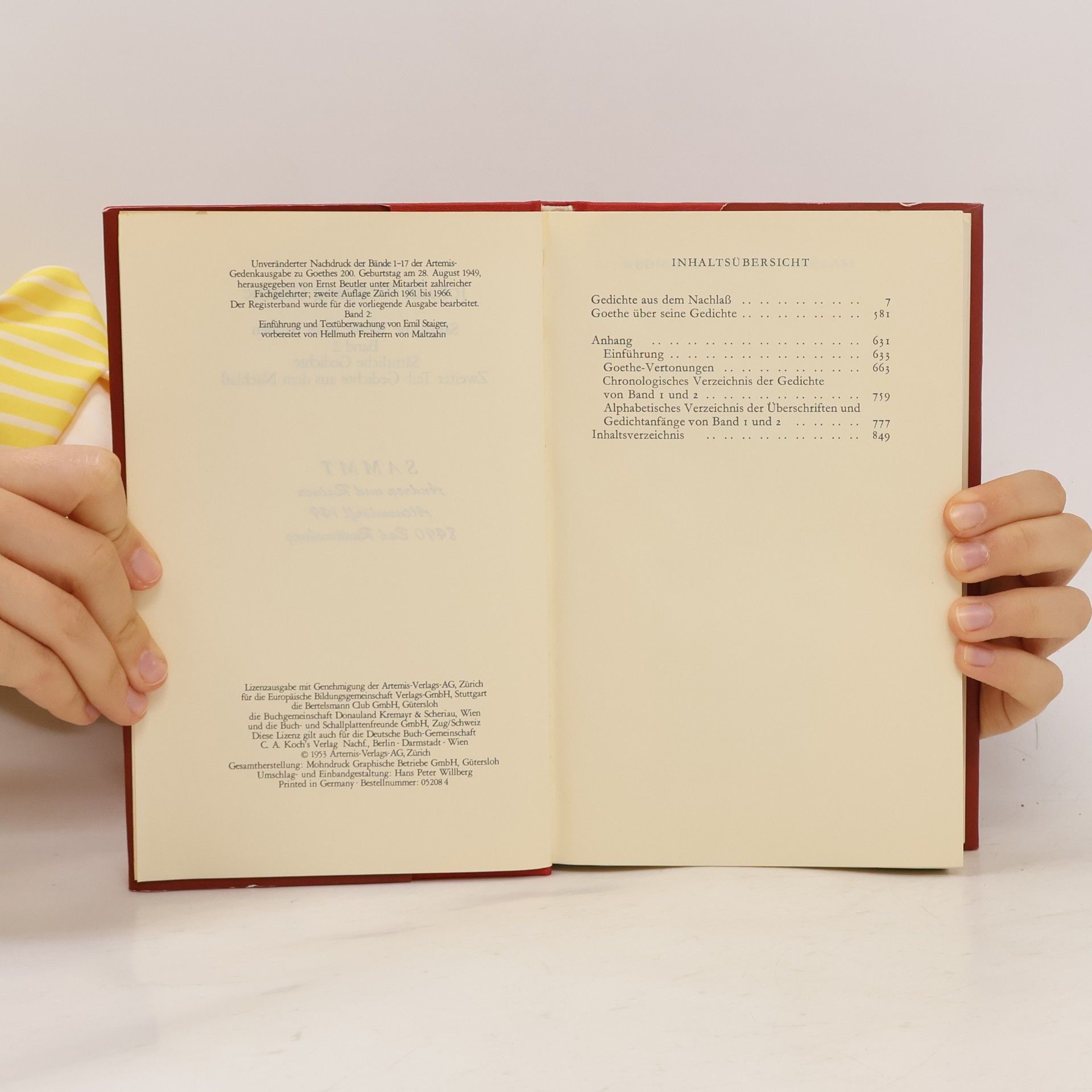 Johann Wolfgang von Goethe Goethe Sämtliche Werke 2. Gedichte II.