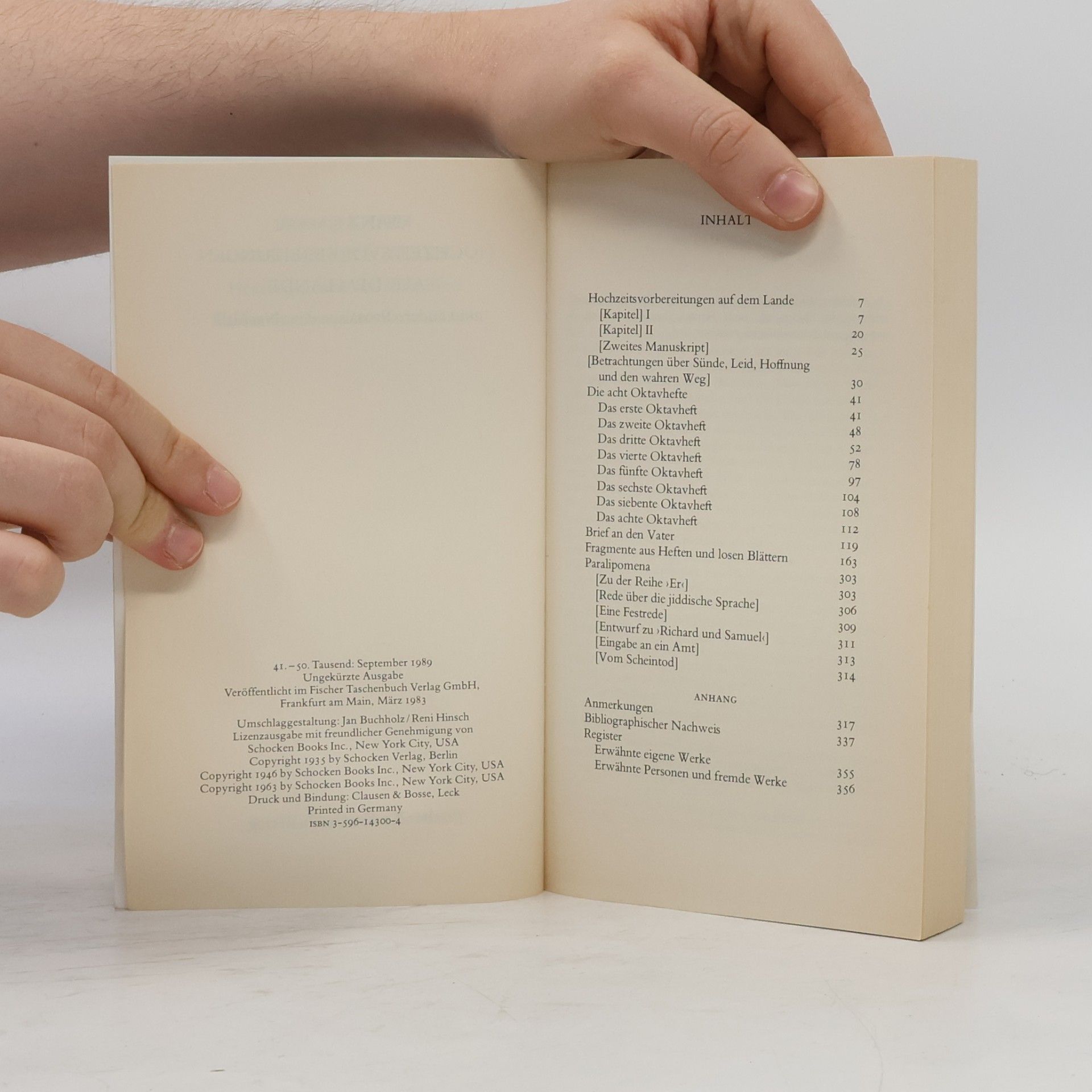 Franz Kafka Franz Kafka Hochzeits-vorbereitungen auf dem Lande undandere Prosa aus dem Nachlaß