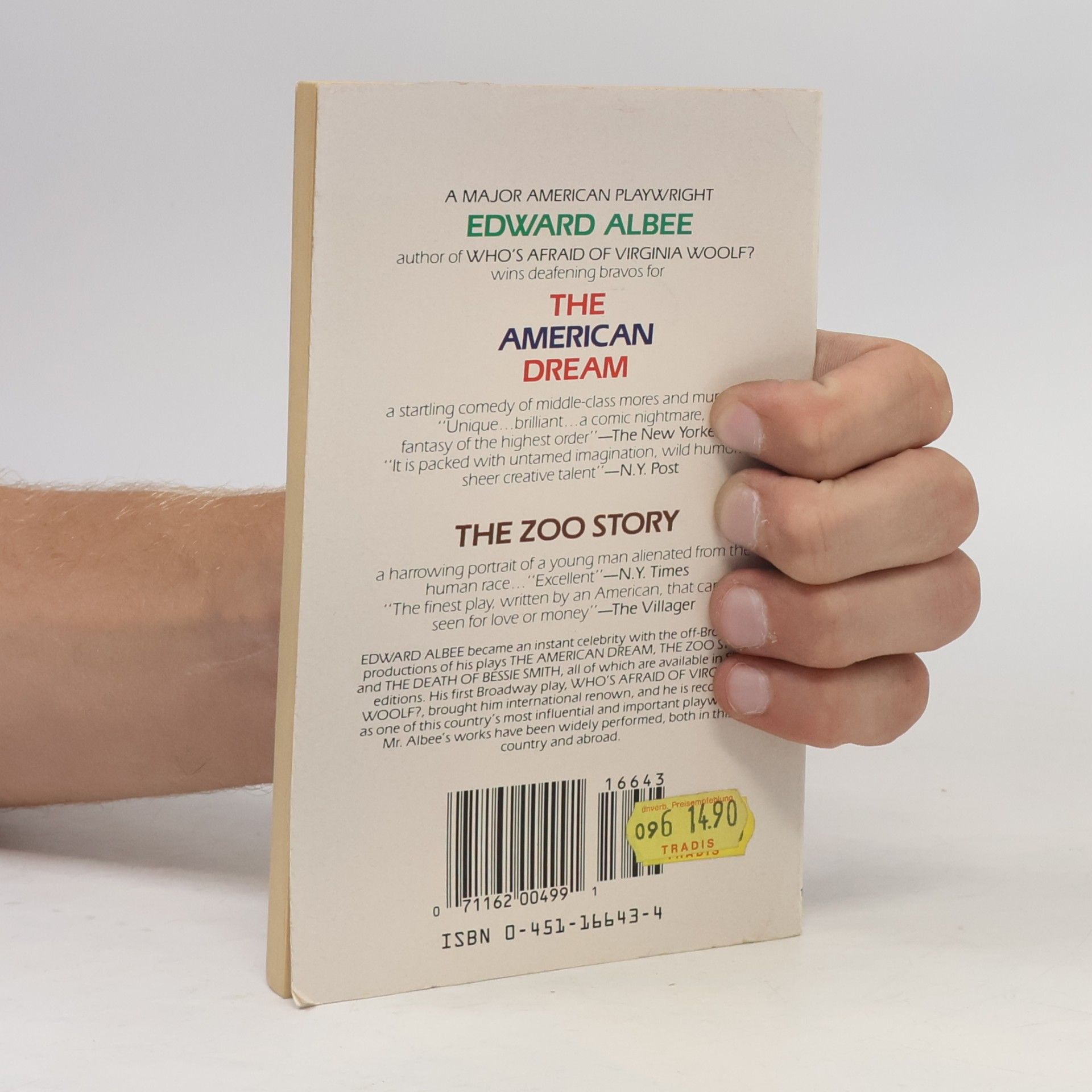 Edward Albee The American Dream and the Zoo Story