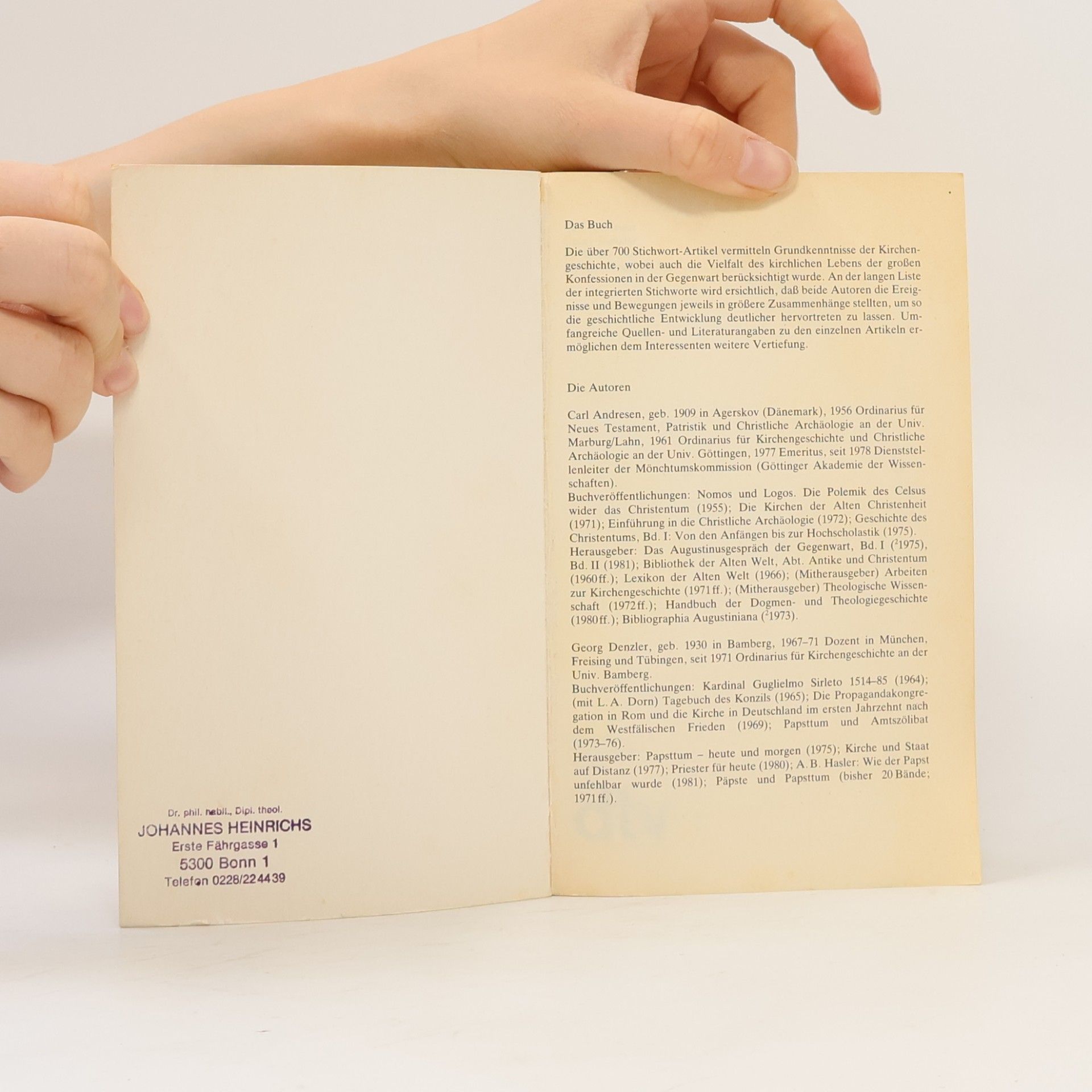 Carl Andresen Wörterbuch der Kirchengeschichte