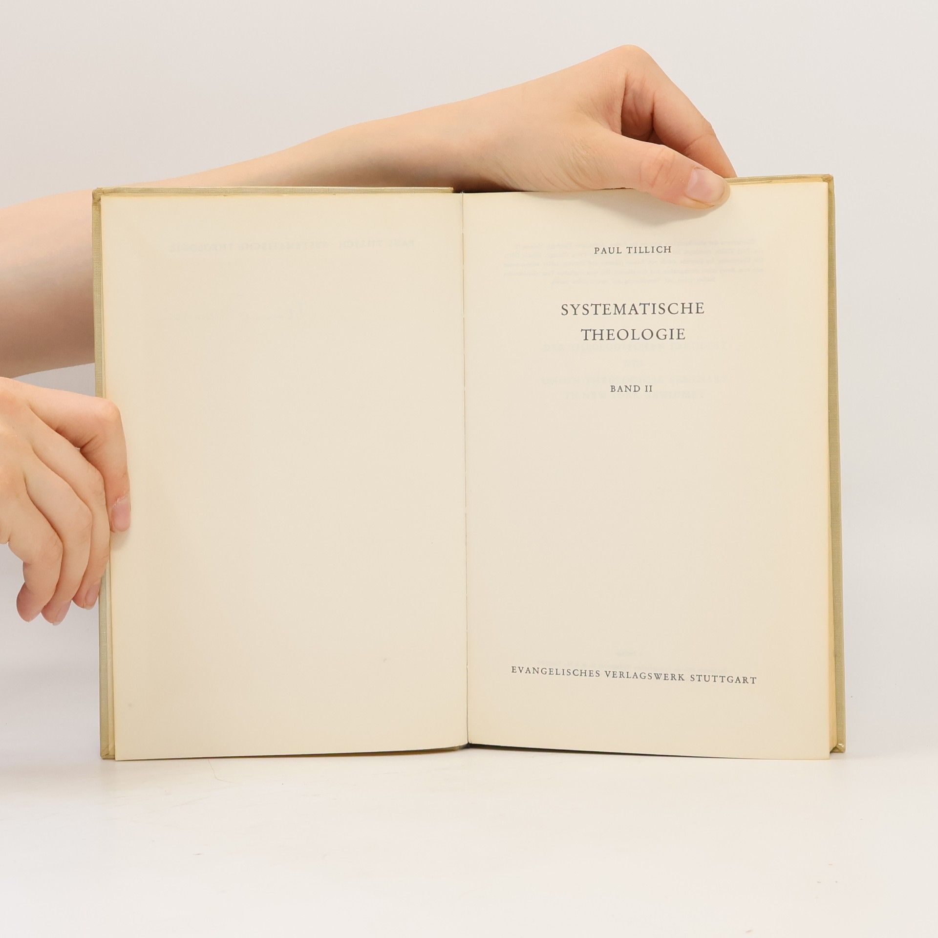 Paul Tillich Systematische Theologie II