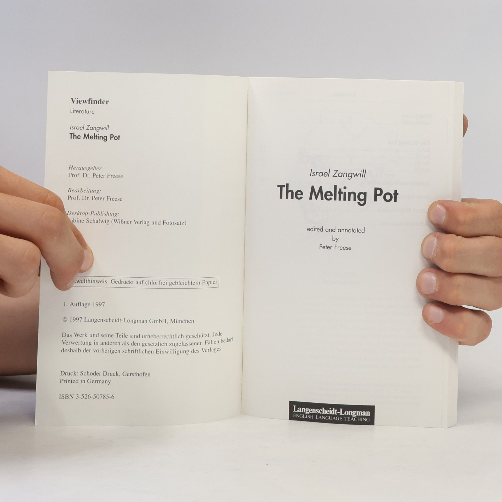 Israel Zangwill The Melting Pot