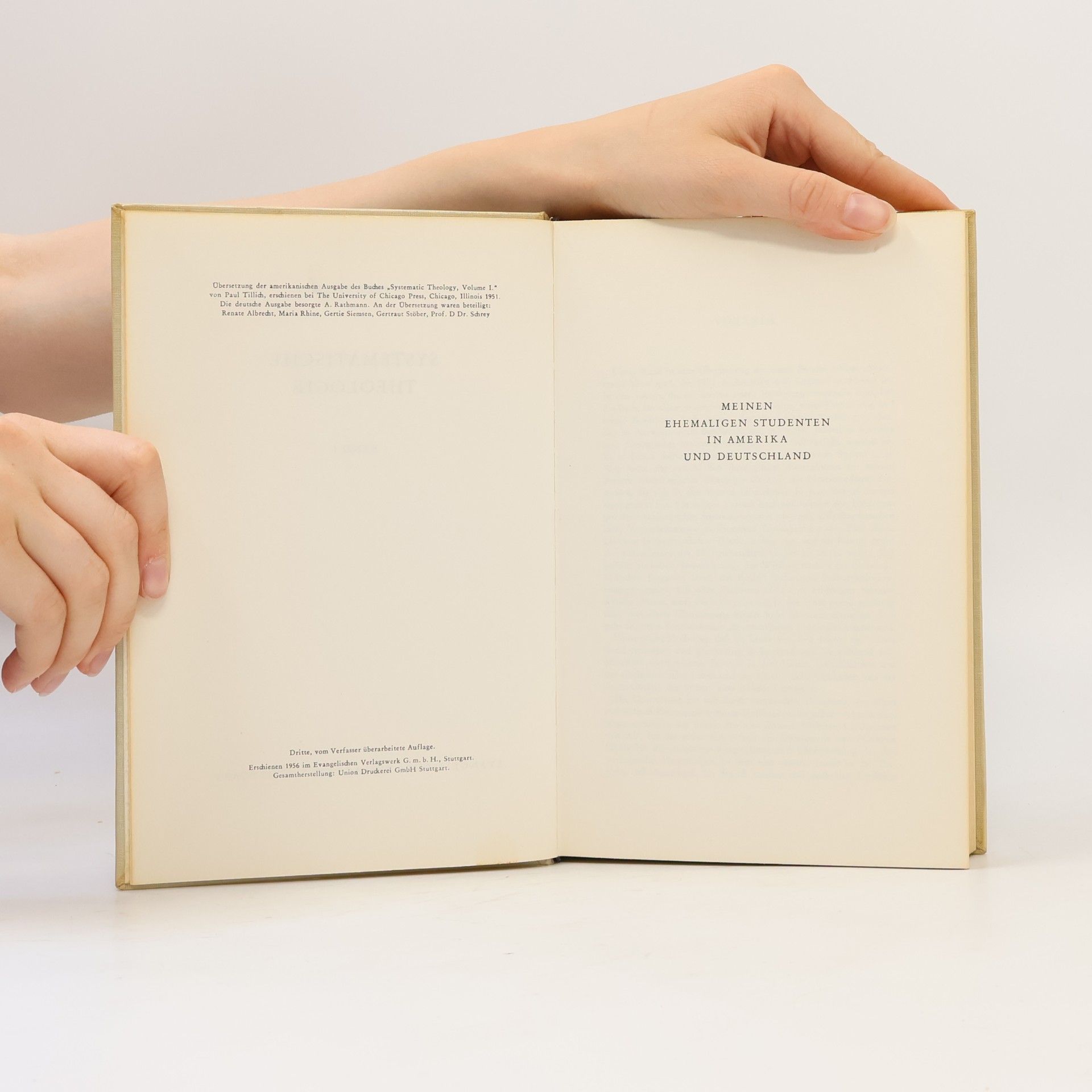 Paul Tillich Systematische Theologie. Band I.