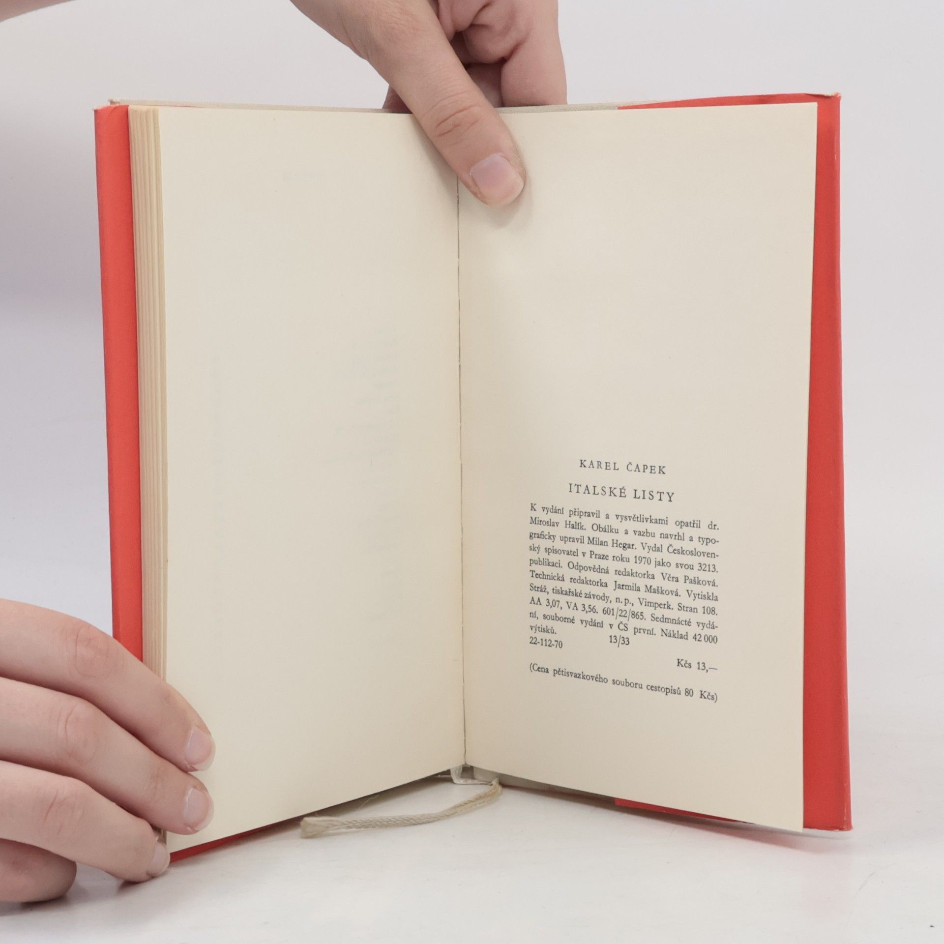 Karel Čapek Italské listy
