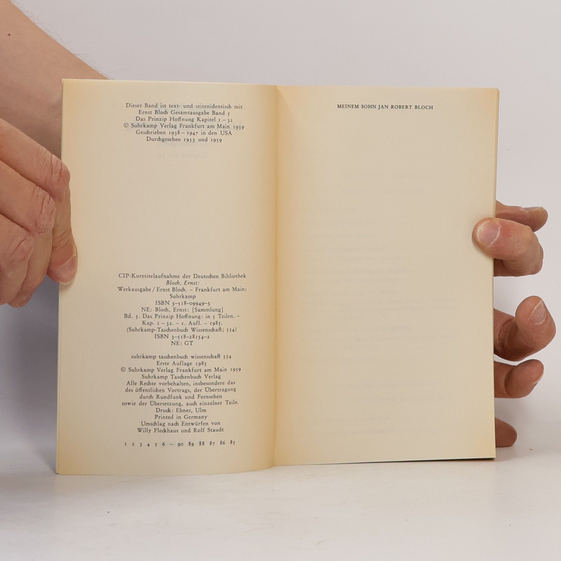 Ernst Bloch Das Prinzip Hoffnung: Kapitel 1 -32