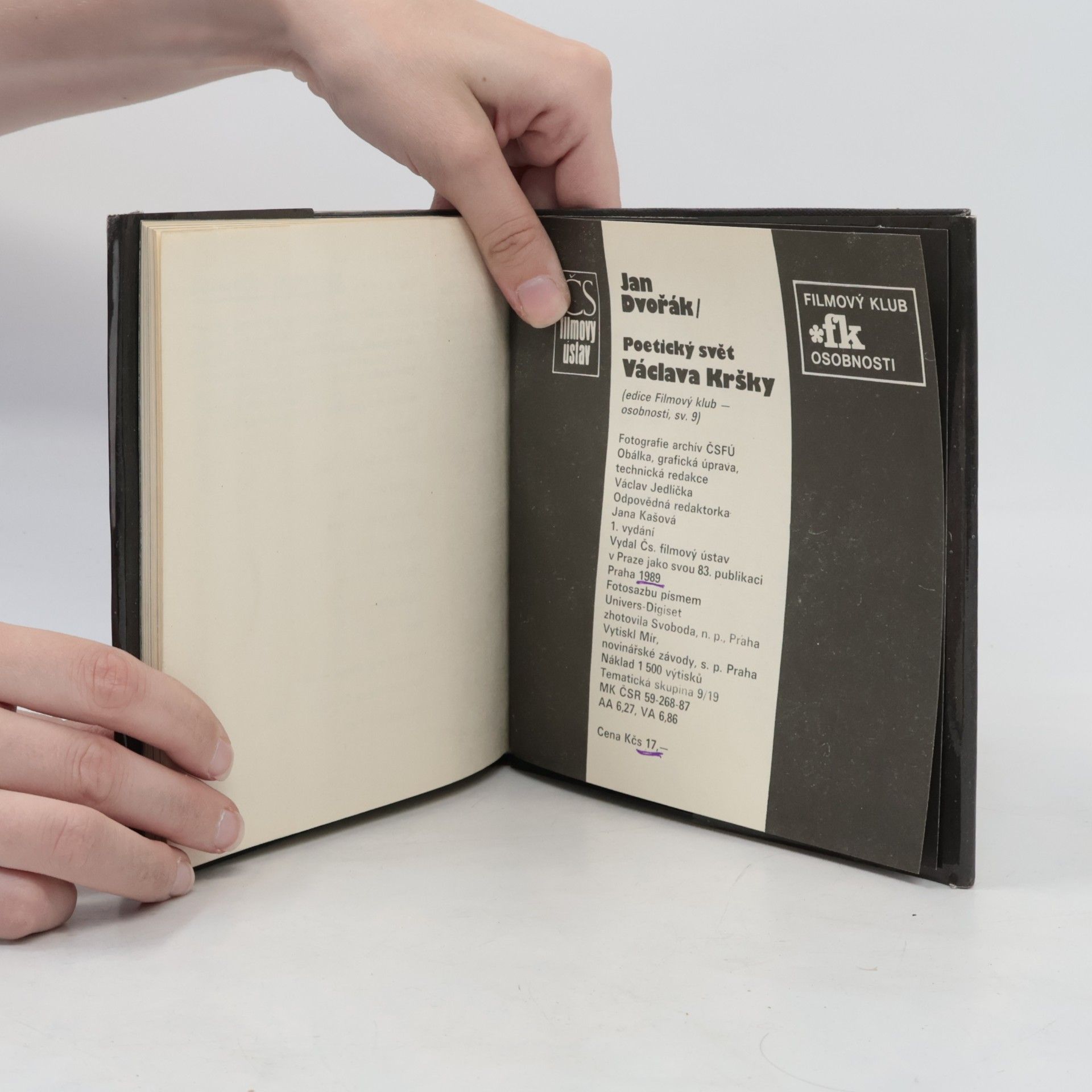 Jan Dvořák Poetický svět Václava Kršky
