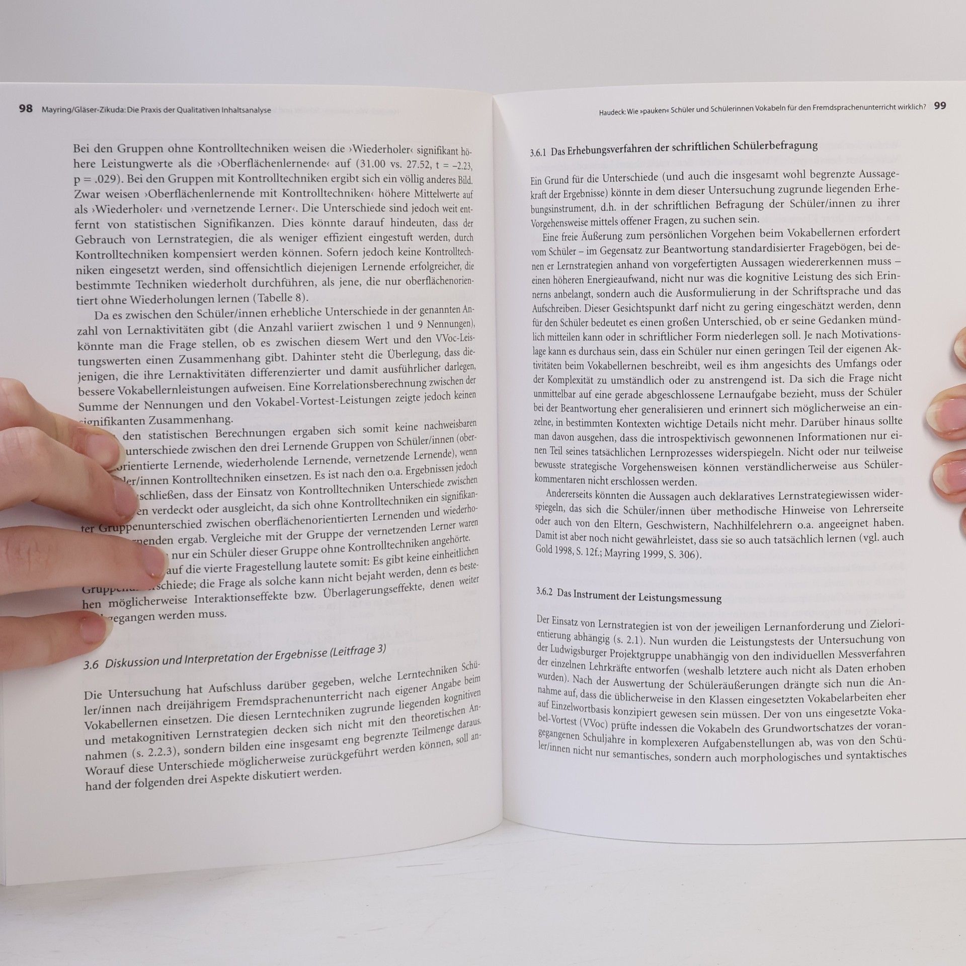 Philipp Mayring UTB: Die Praxis der Qualitativen Inhaltsanalyse - L (Large-Format)