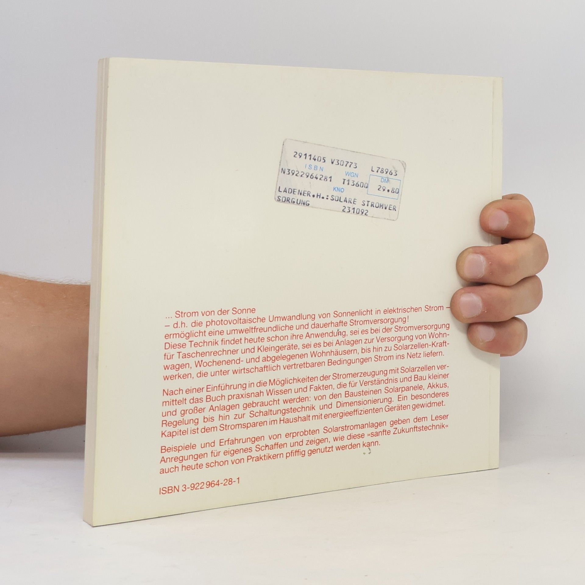 Heinz Ladener Solare Stromversorgung