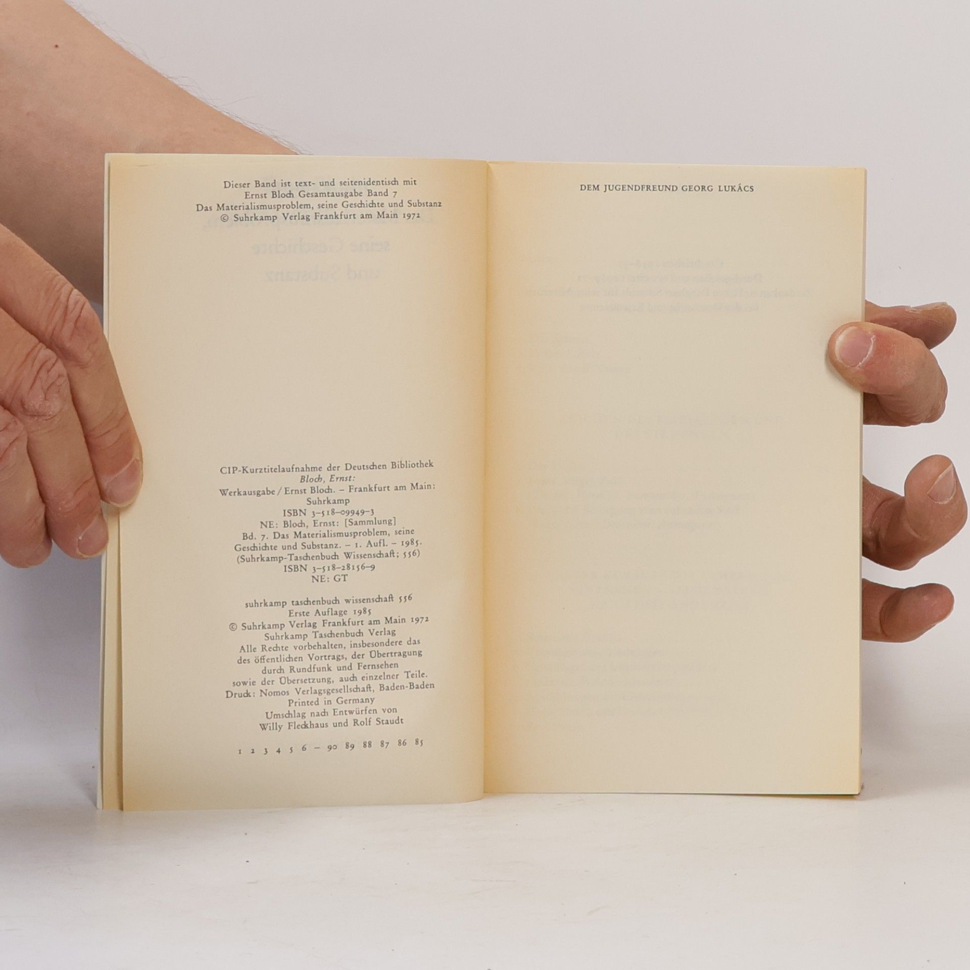 Ernst Bloch Gesamtausgabe in 16 Bänden - 7: Das Materialismusproblem, seine Geschichte und Substanz