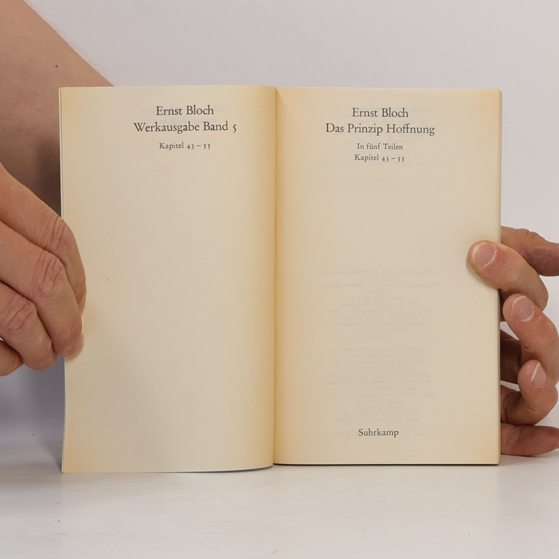 Ernst Bloch Das Prinzip Hoffnung: Kapitel 43-55