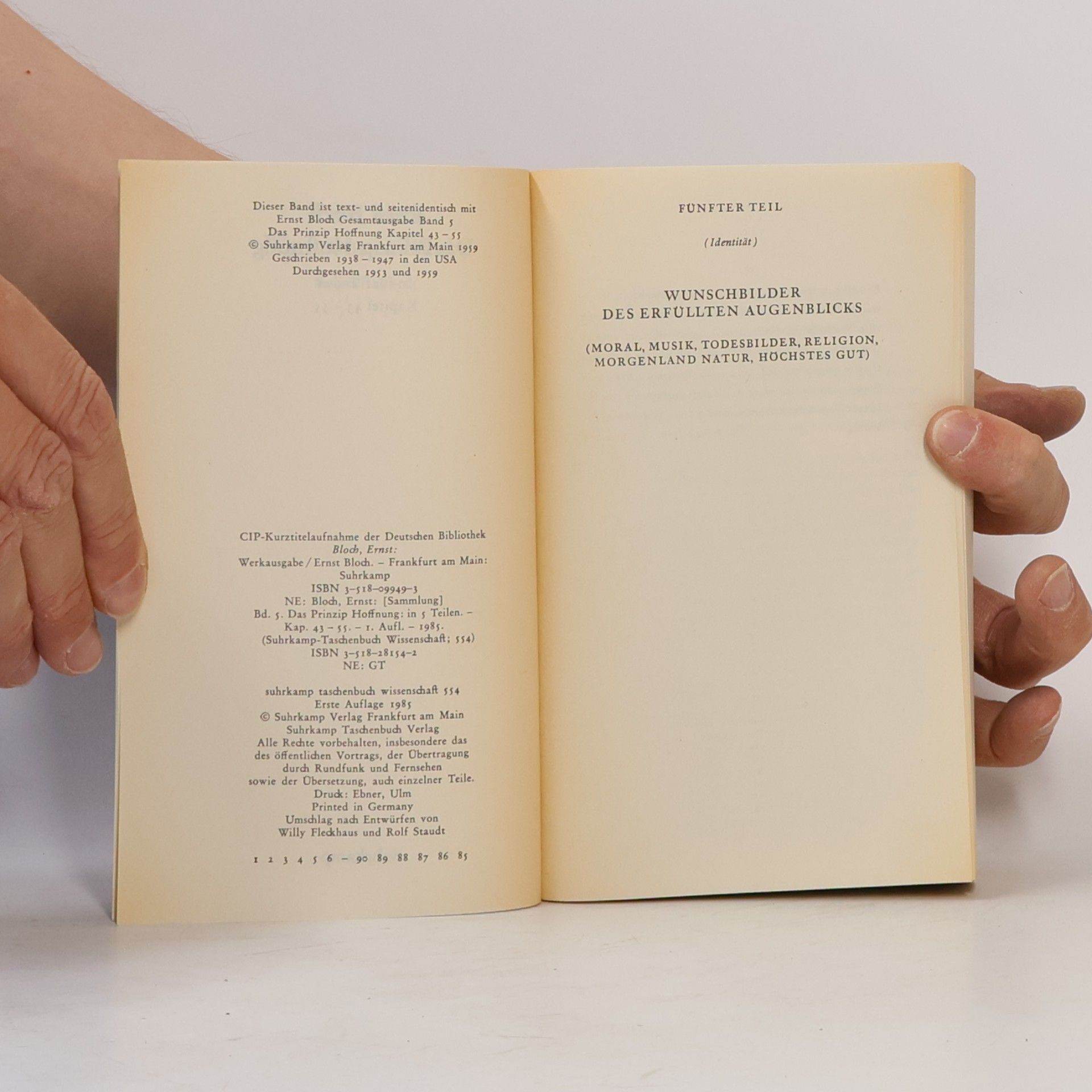 Ernst Bloch Das Prinzip Hoffnung: Kapitel 43-55