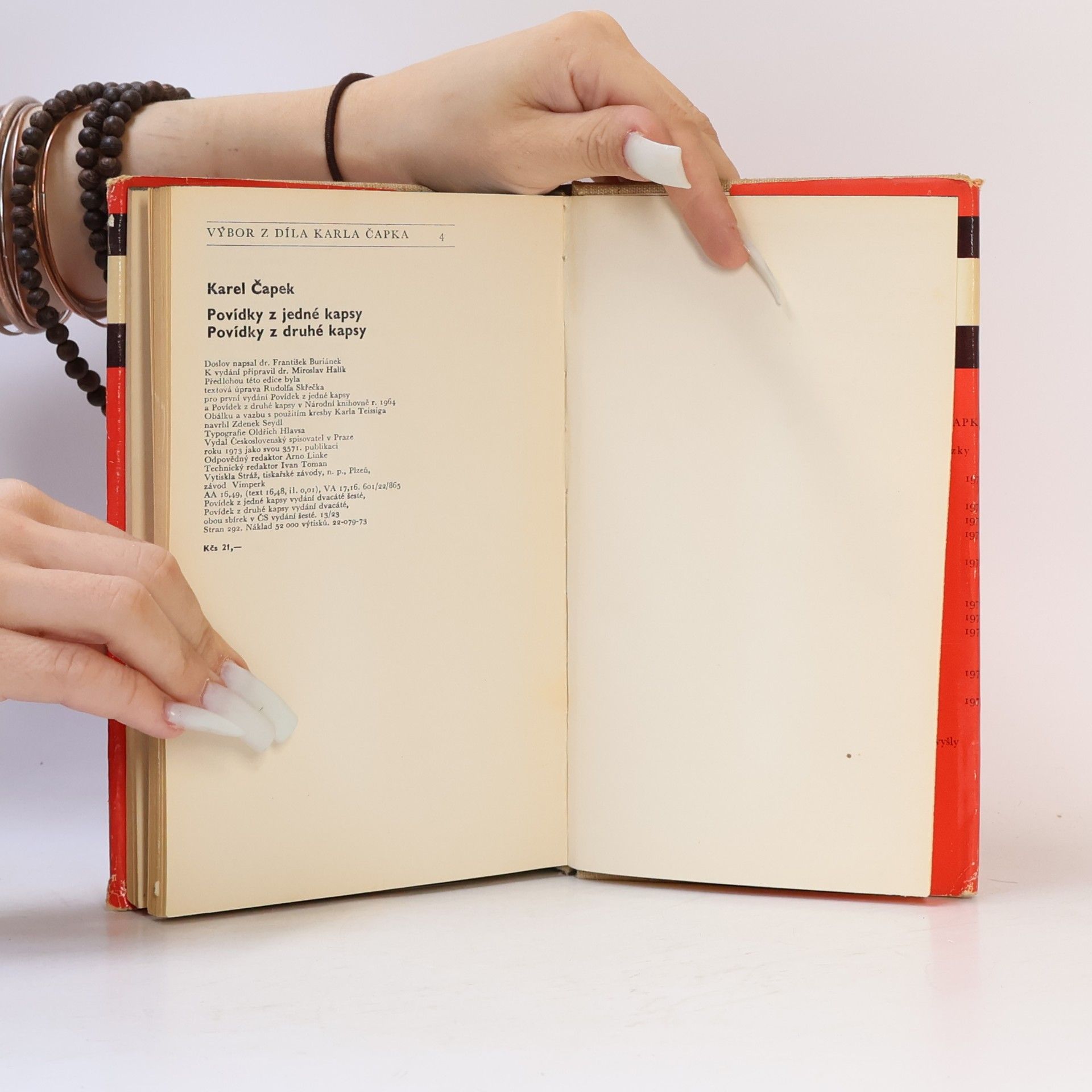 Karel Čapek Povídky z jedné kapsy. Povídky z druhé kapsy