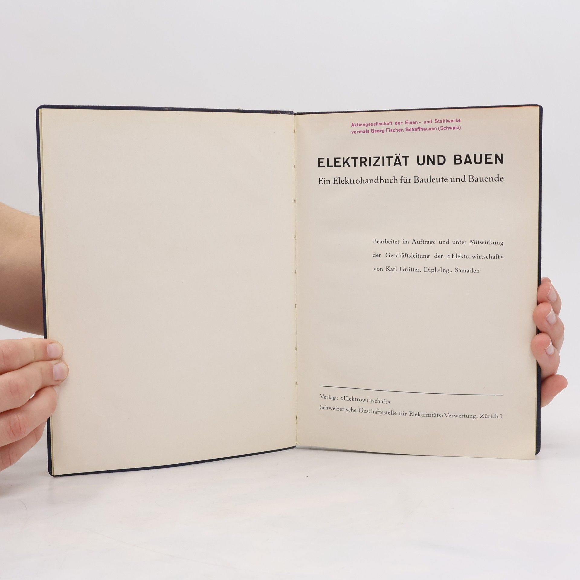 Karl Grütter Elektrizität und Bauen