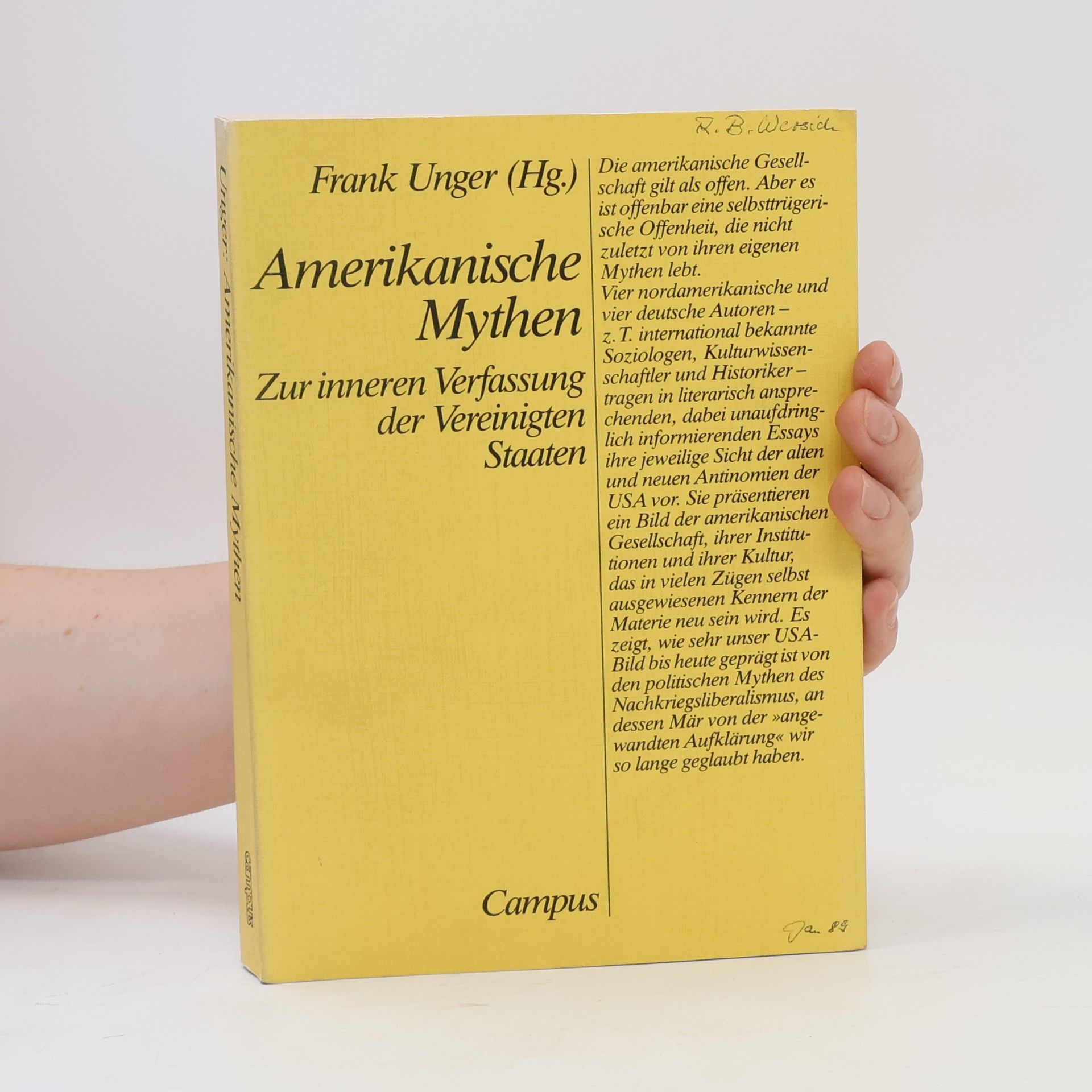 Frank Unger Amerikanische Mythen