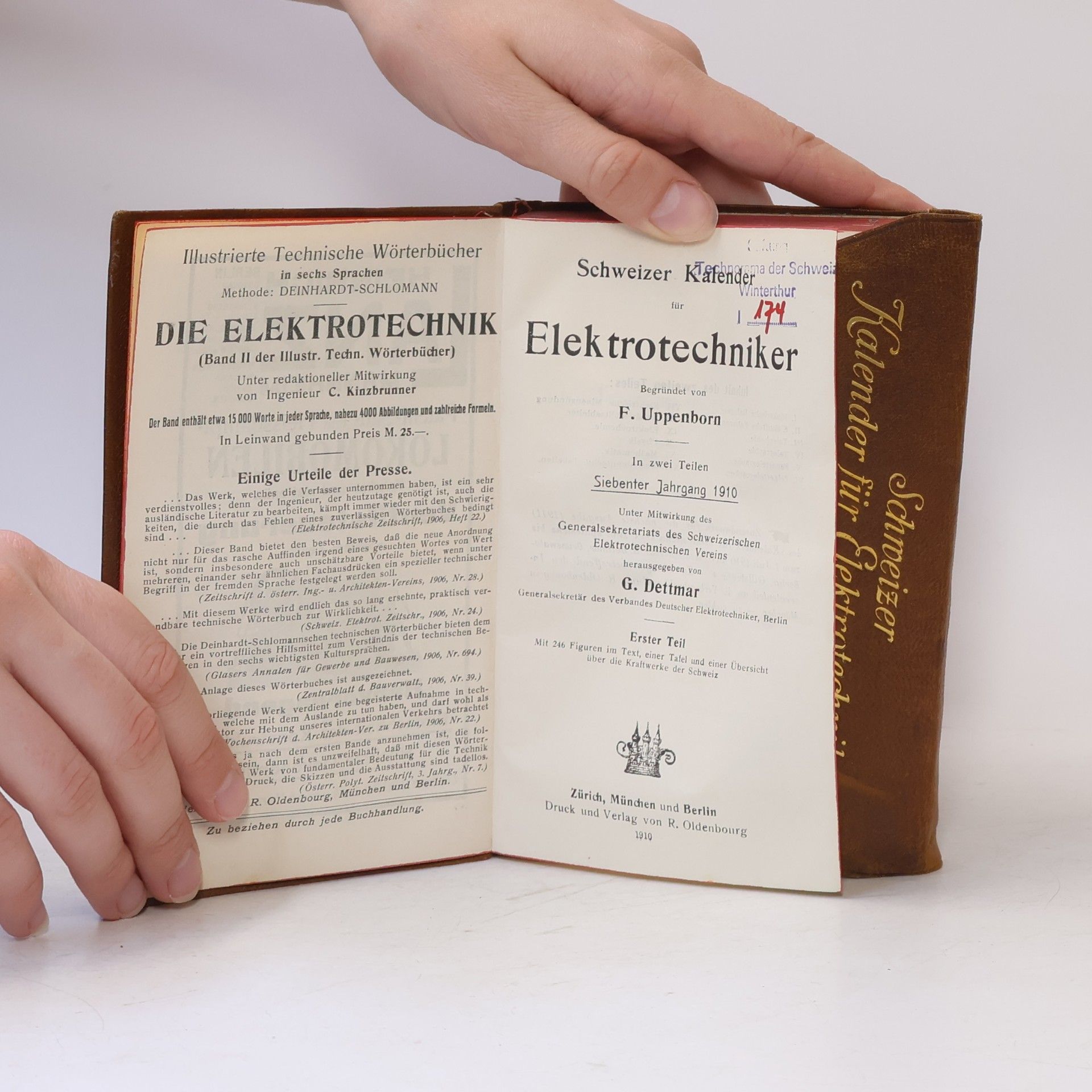 F. Uppenborn Schweizer Kalender für Elektrotechniker 1