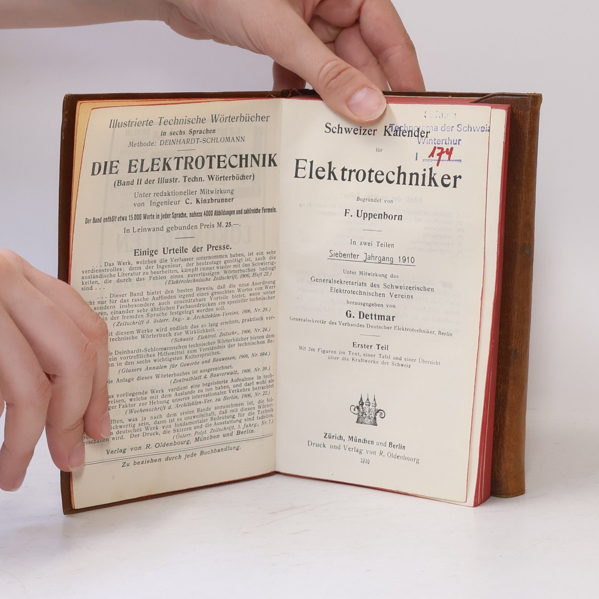 F. Uppenborn Schweizer Kalender für Elektrotechniker 1
