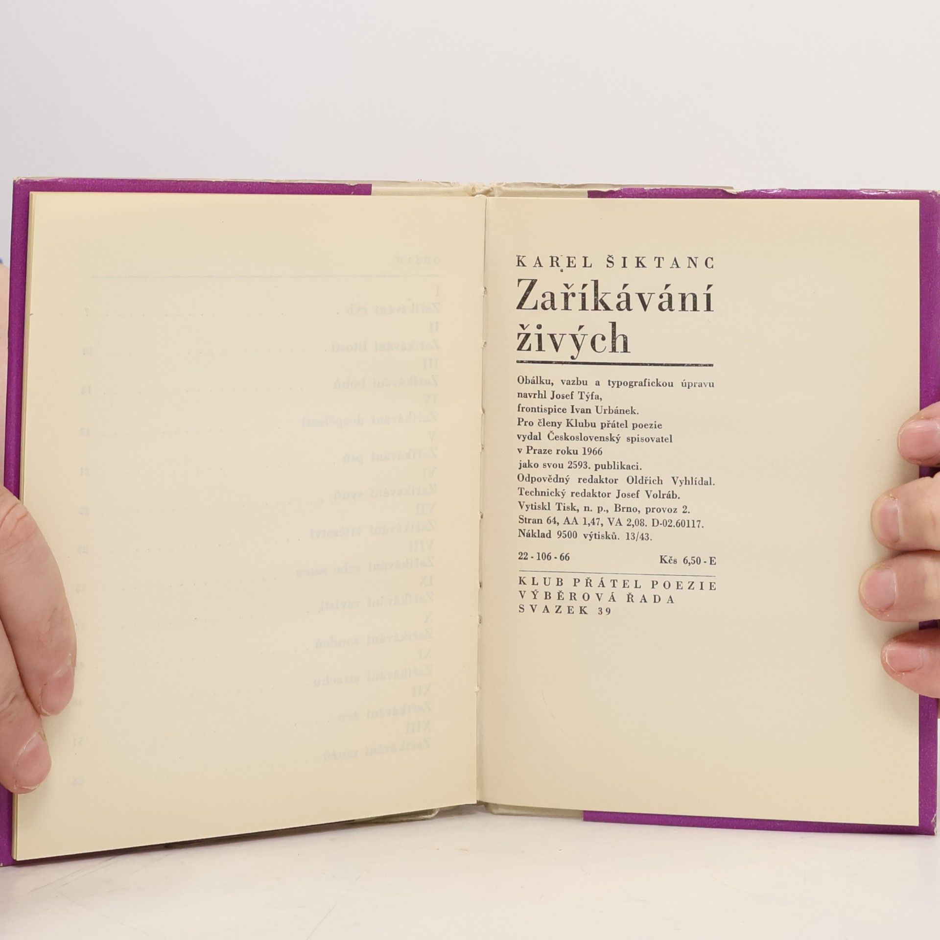 Karel Šiktanc Zaříkávání živých