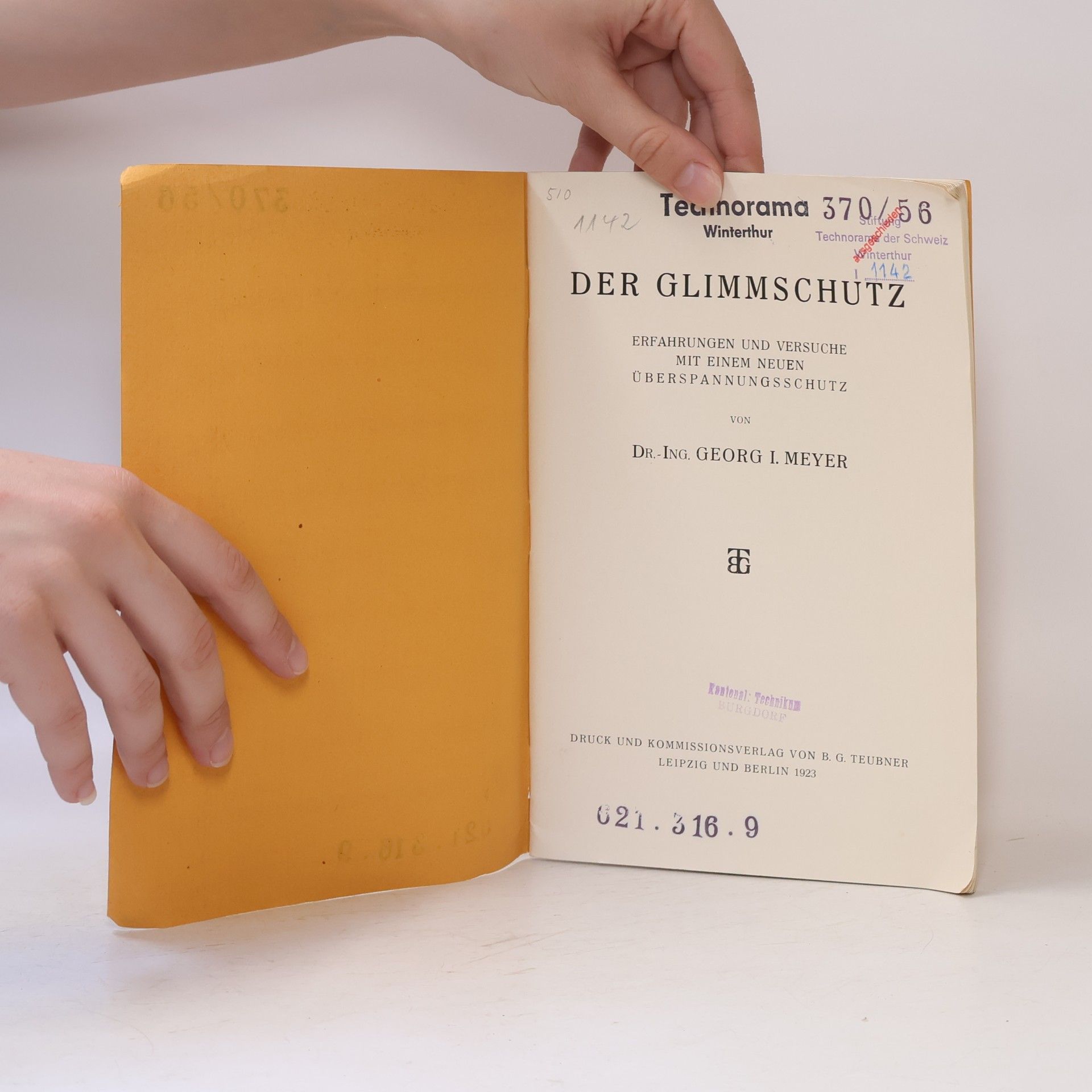 Georg I. Meyer Der Glimmschutz