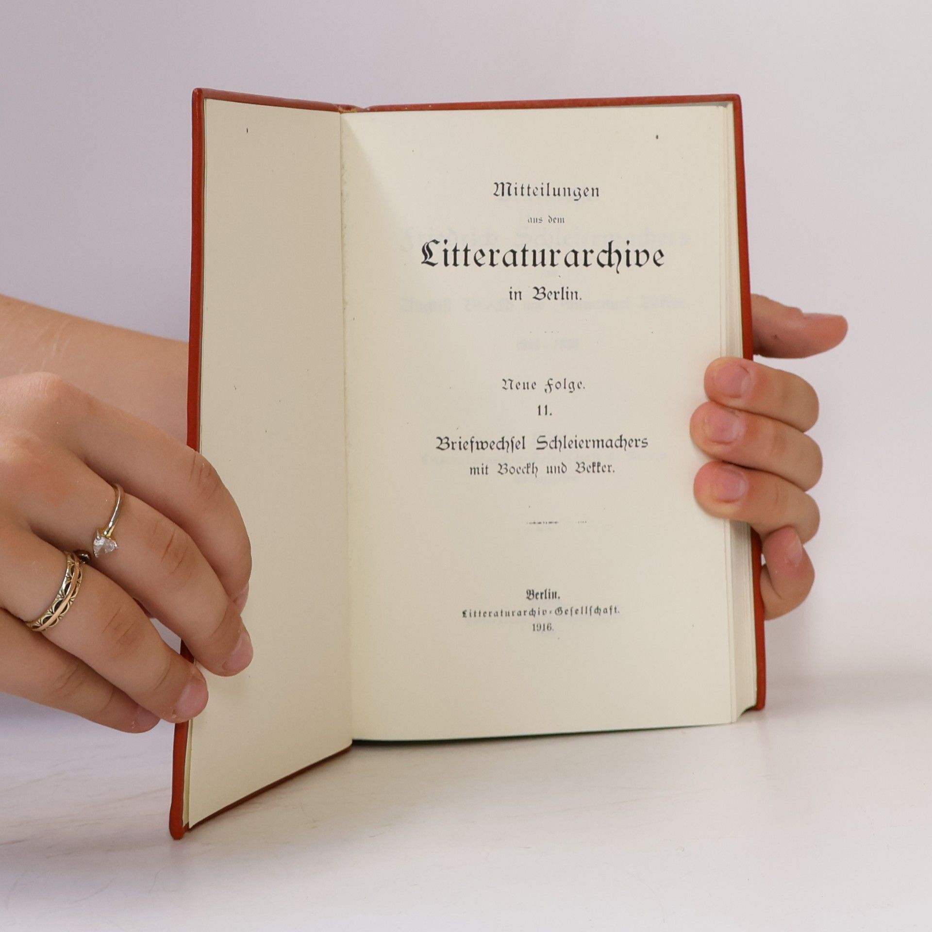 kolektiv Mitteilungen aus dem Litteraturarchive in Berlin