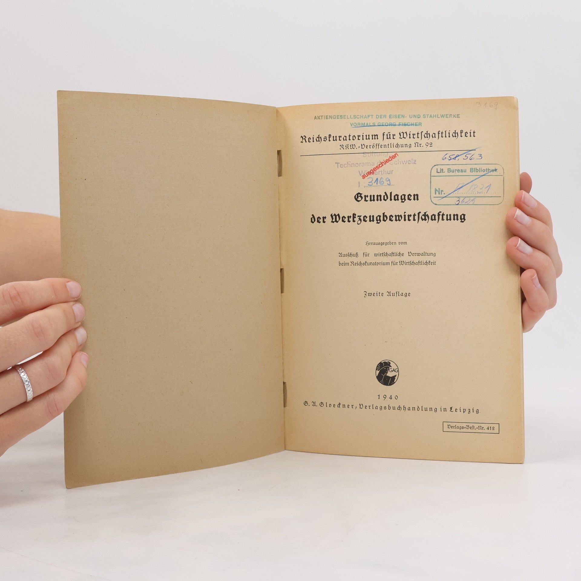 Autorenkollektiv Grundlagen der Werkzeugbewirtschaftung