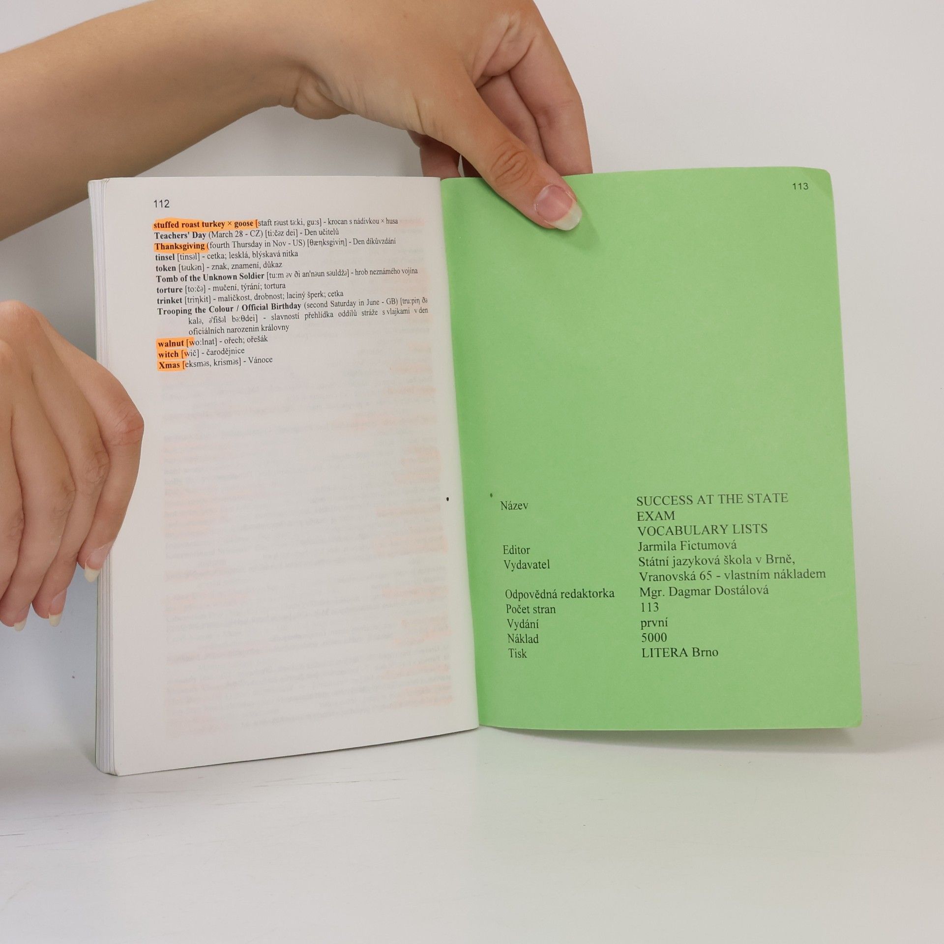 Jarmila Fictumová Success at the State Exams. Vocabulary Lists