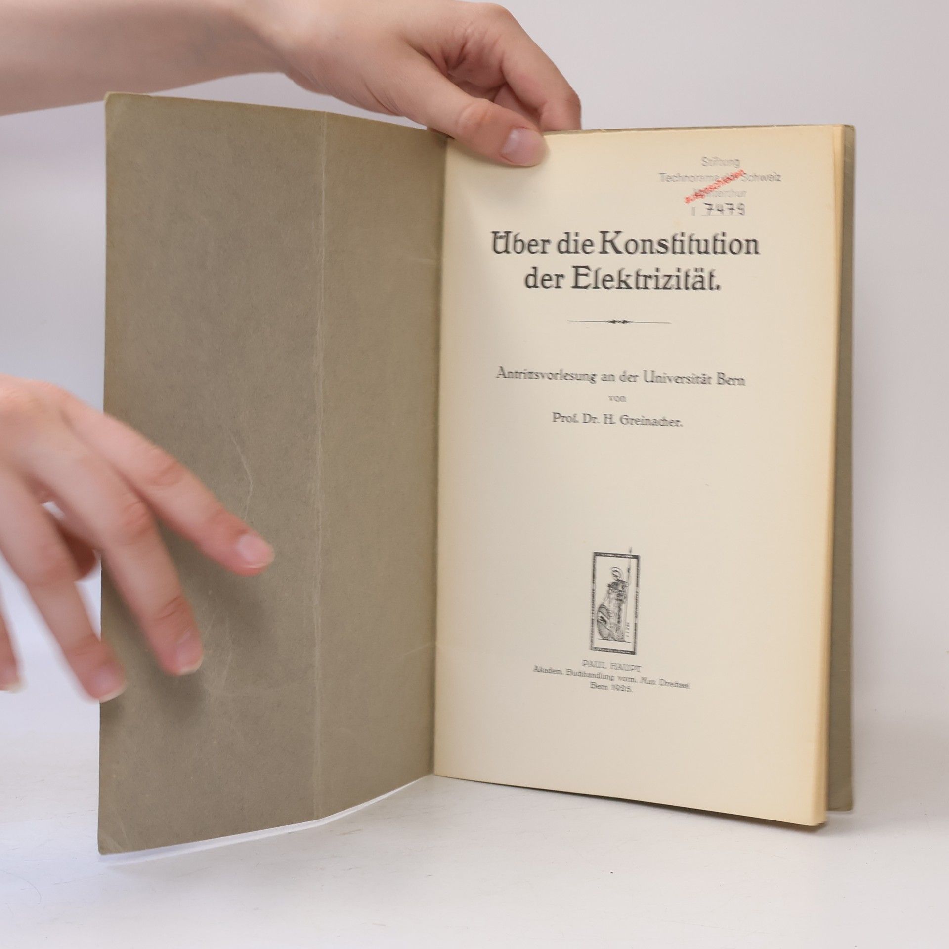 Heinrich Greinacher Über die Konstitution der Elektrizität