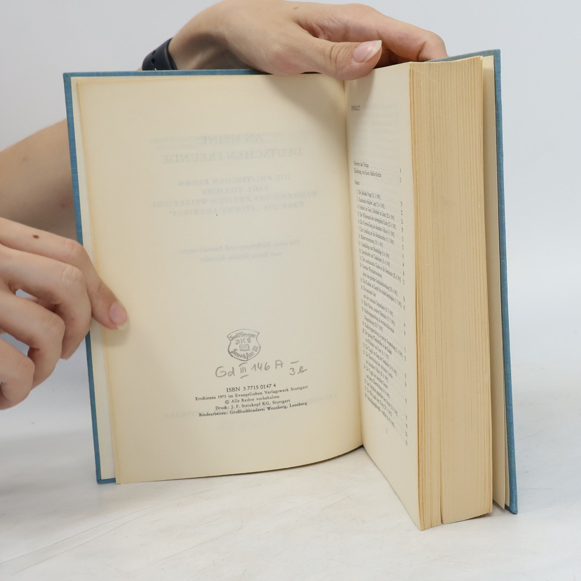 Paul Tillich Gesammelte Werke, Ergänzungs- und Nachlaßbände - 3: An meine deutschen Freunde