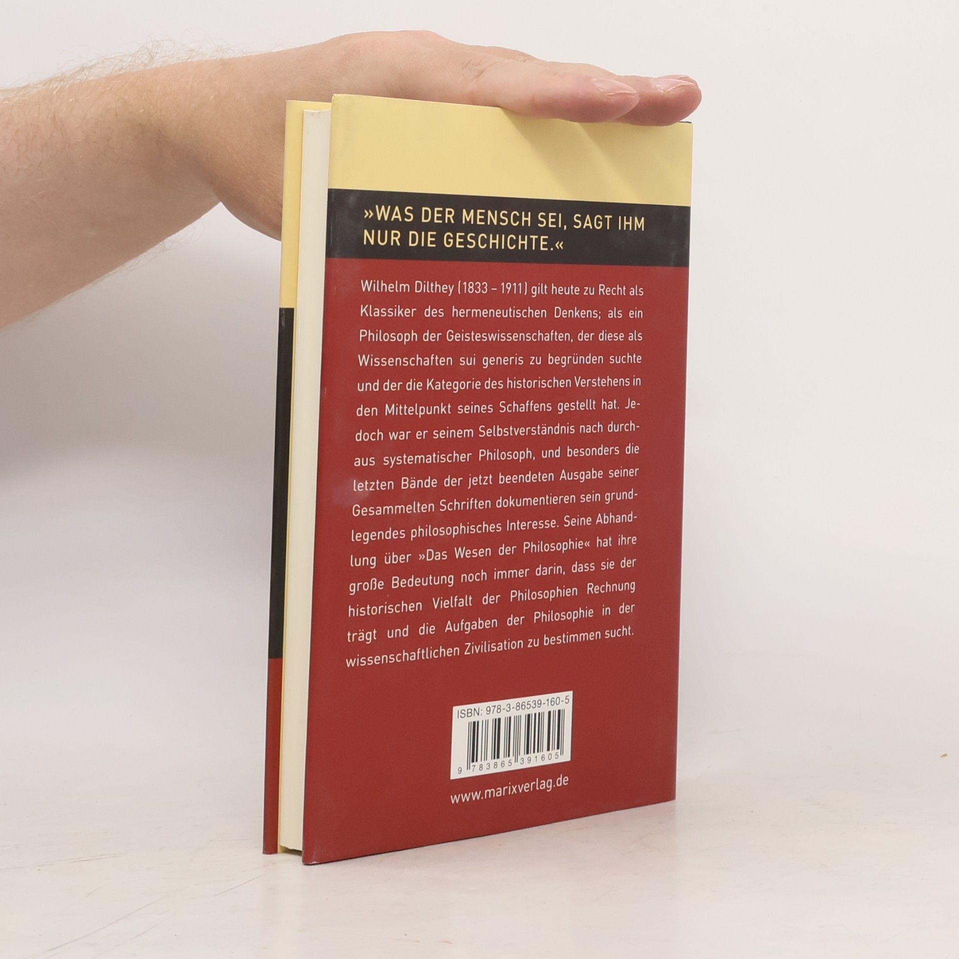 Wilhelm Dilthey Das Wesen der Philosophie