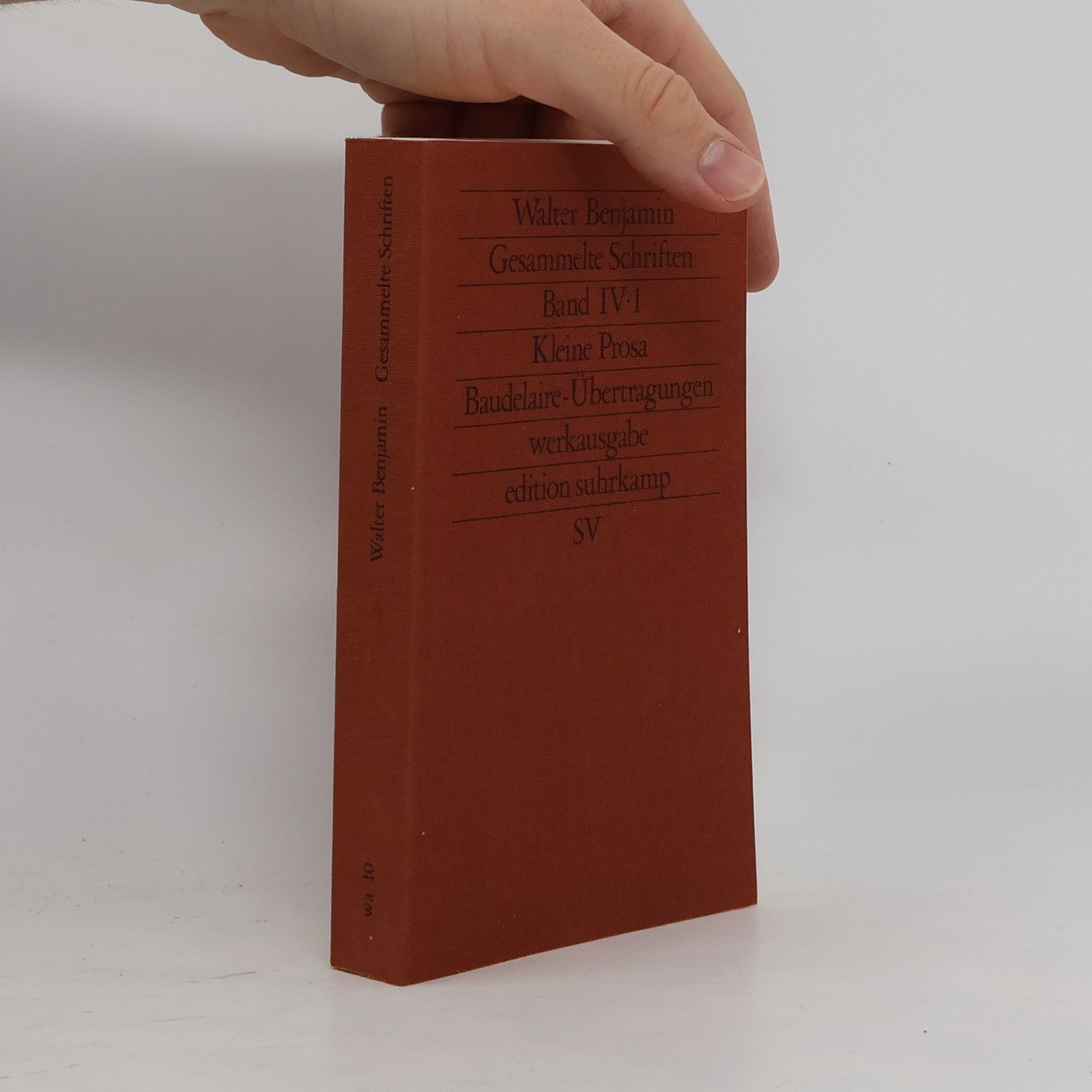 Walter Benjamin Gesammelte Schriften Band IV-1