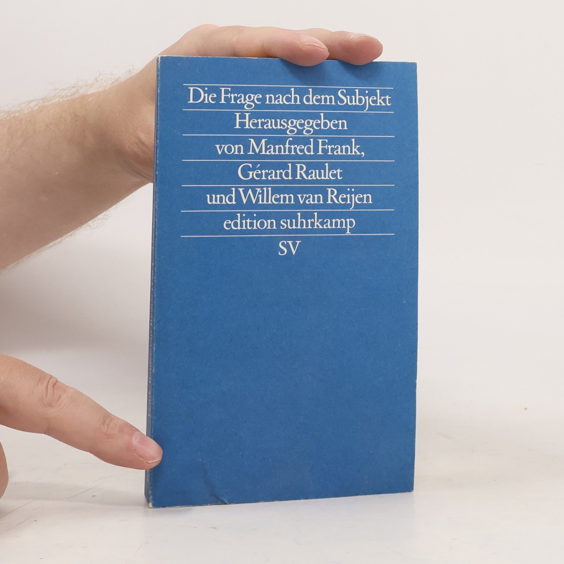 Manfred Frank Die Frage nach dem Subjekt
