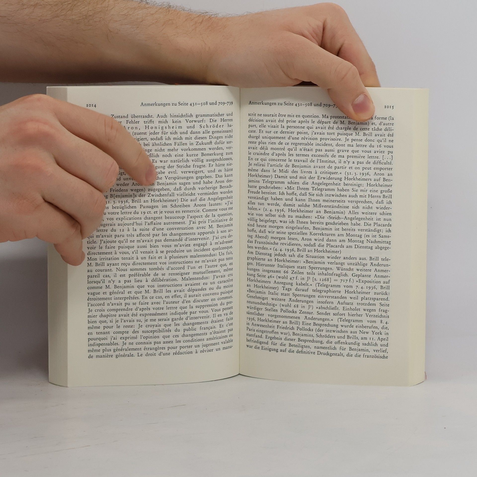 Walter Benjamin Gesammelte Schriften. Band I-3