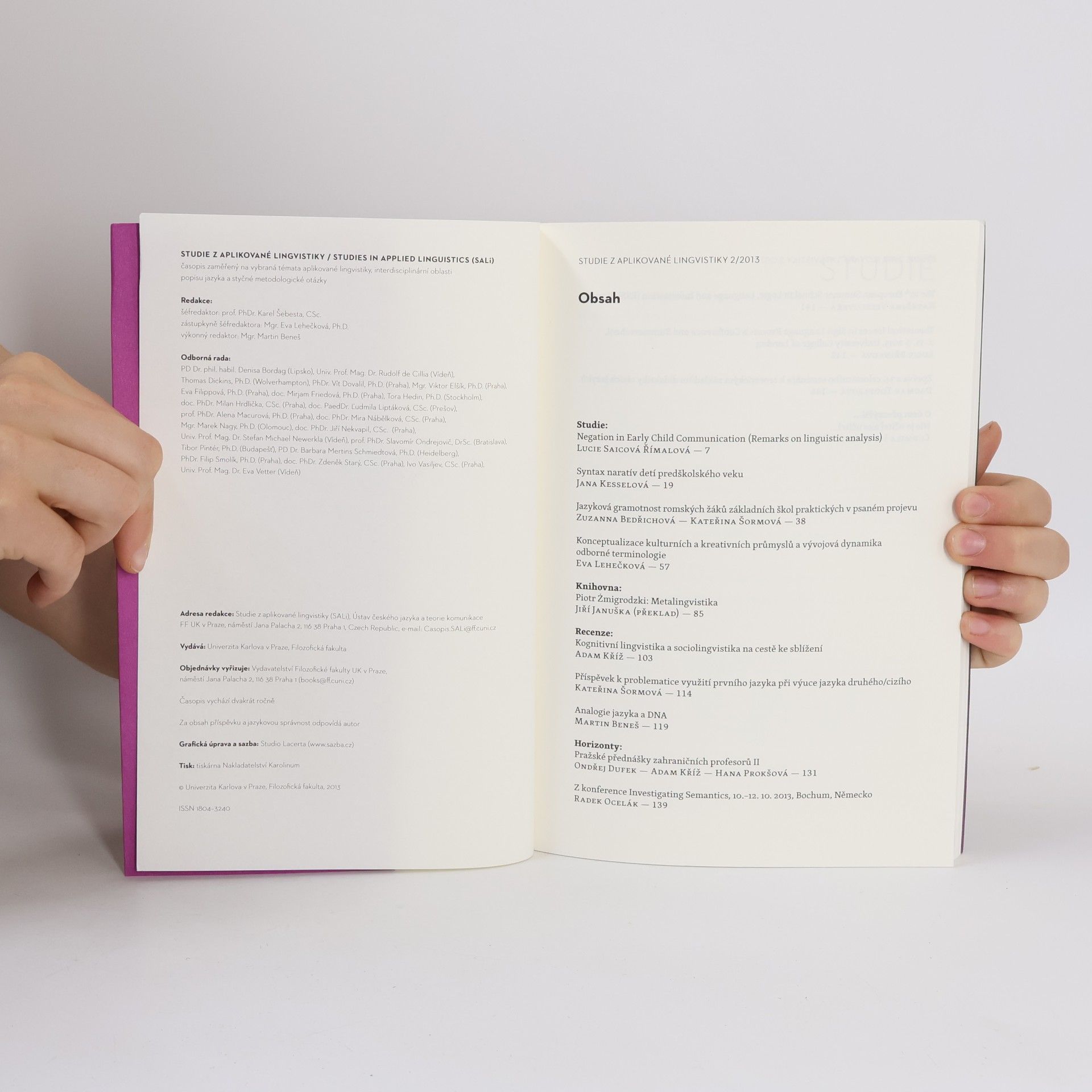 Autorenkollektiv Studie z aplikované lingvistiky. Studies in applied linguistics 2/2013