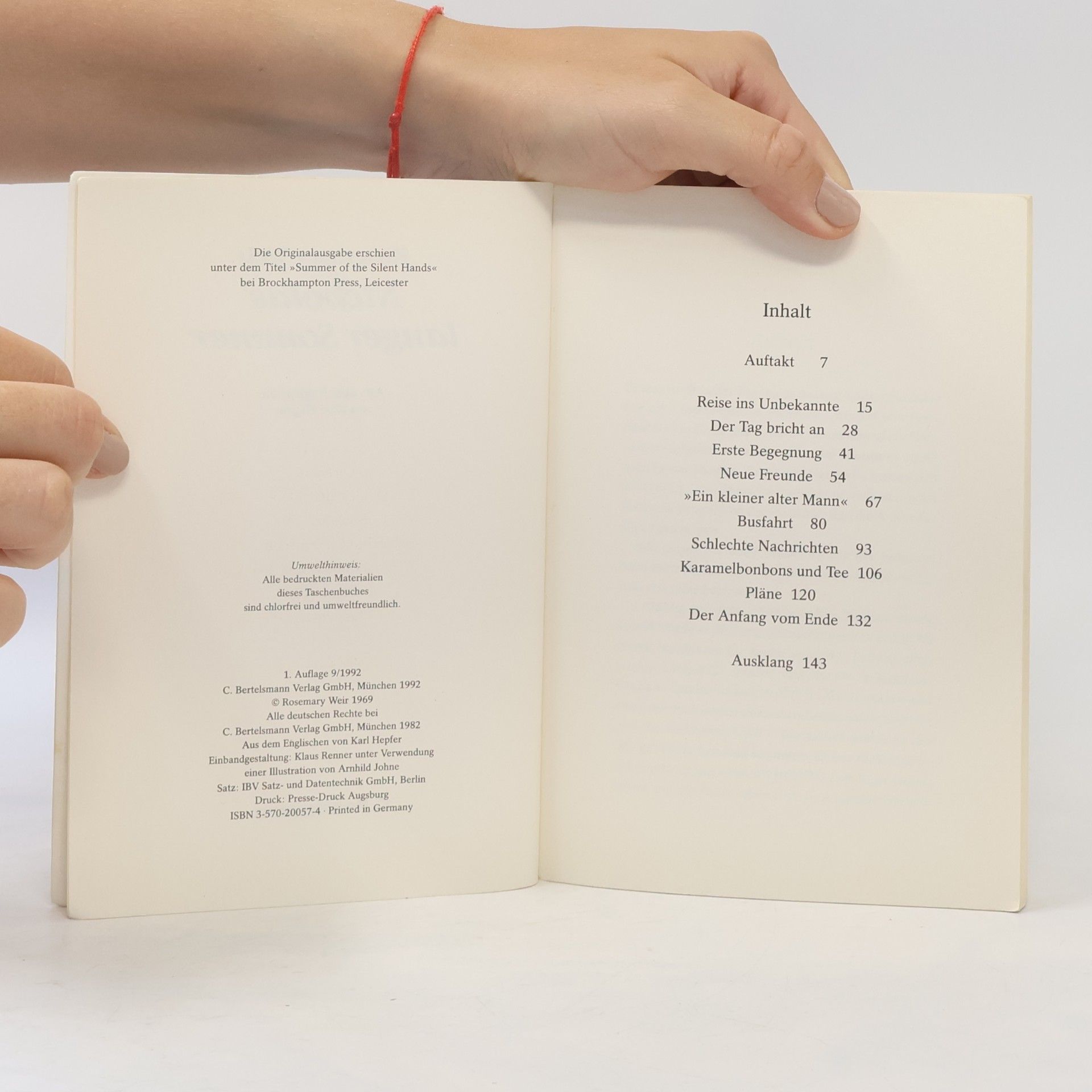 Rosemary Weir Bertelsmann Kinder- und Jugend-Taschenbücher: Nicolas' langer Sommer